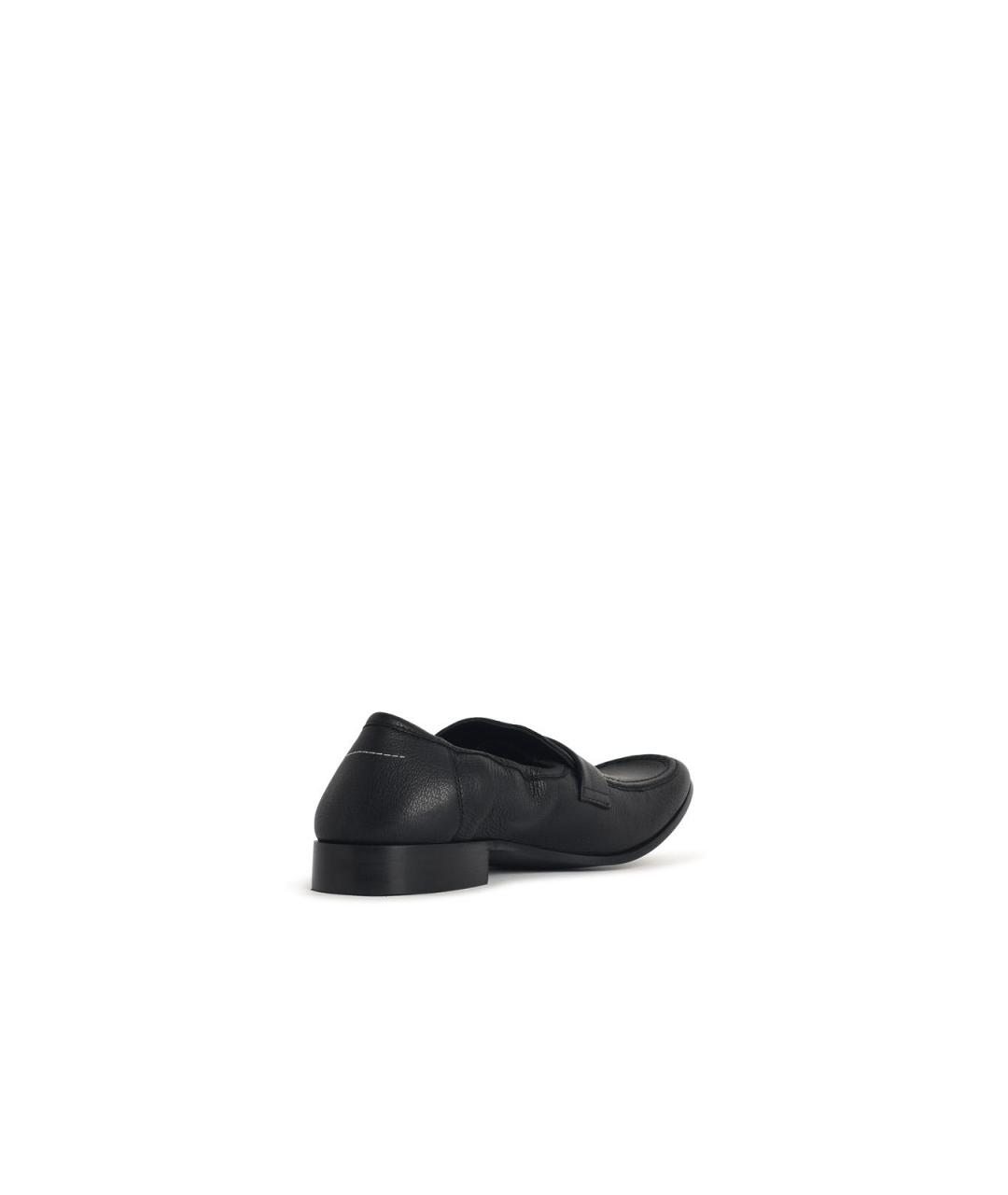 MM6 MAISON MARGIELA Черные кожаные лоферы, фото 3