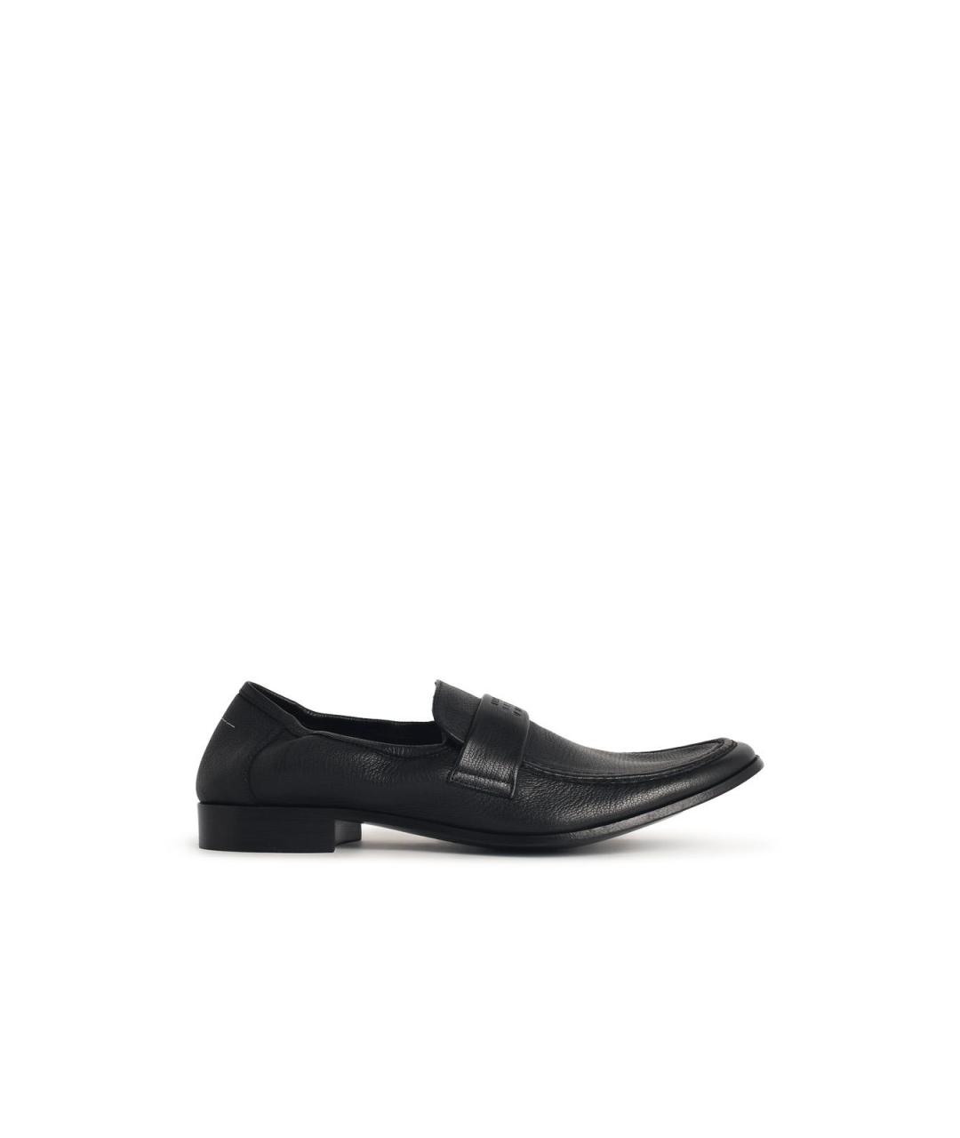 MM6 MAISON MARGIELA Черные кожаные лоферы, фото 1