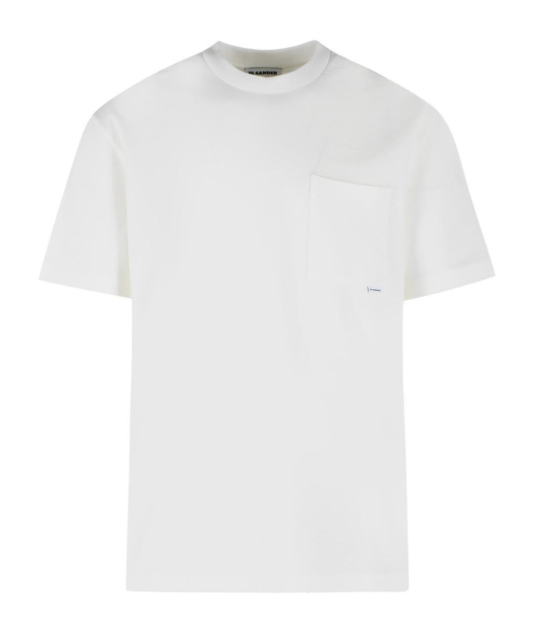 JIL SANDER Белая хлопковая футболка, фото 1