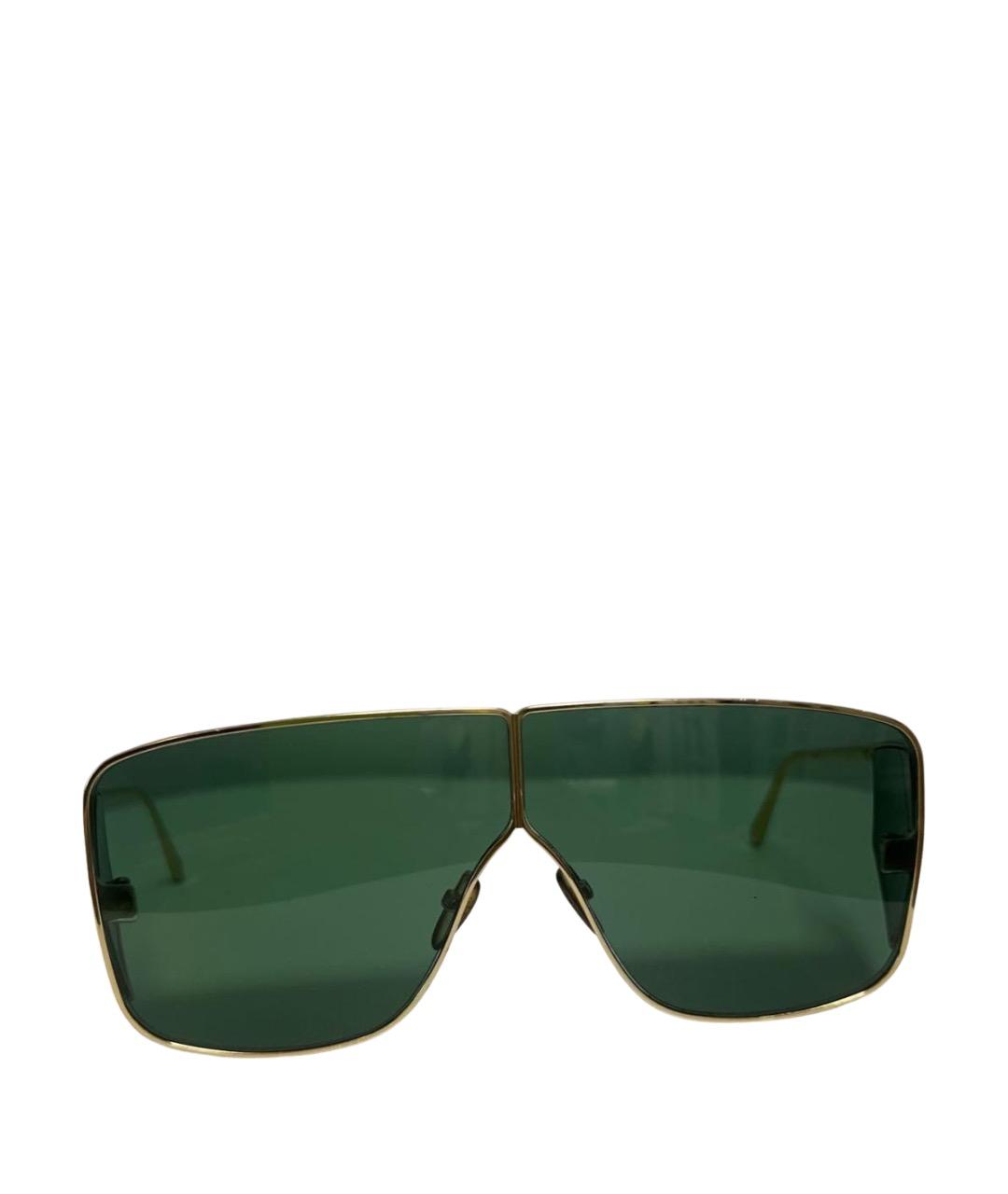 TOM FORD Золотые металлические солнцезащитные очки, фото 1