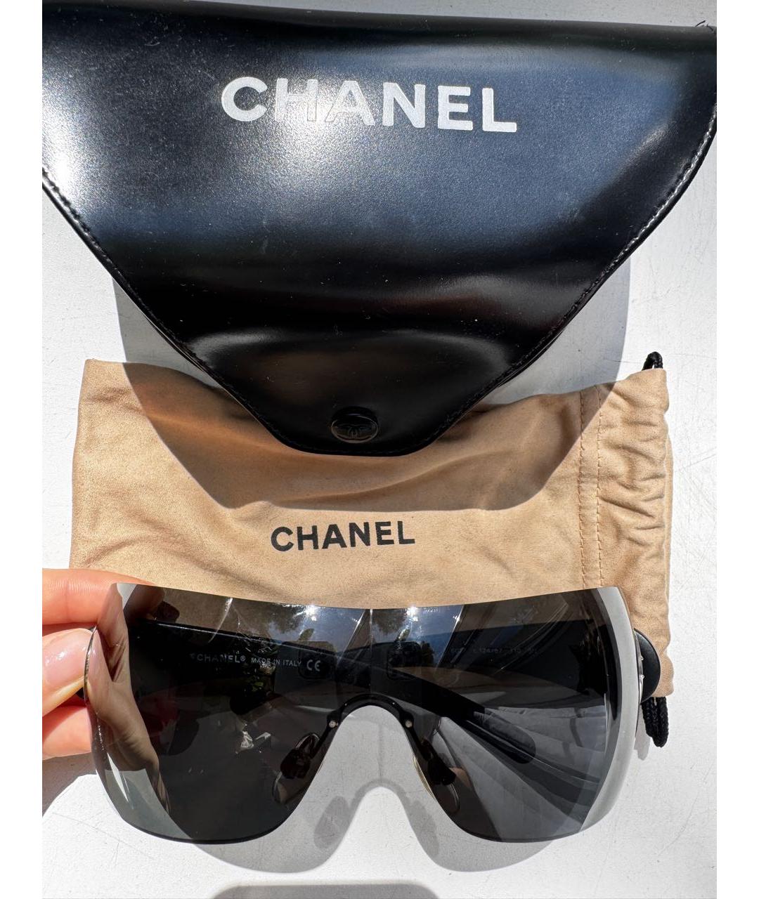 CHANEL Черные пластиковые солнцезащитные очки, фото 5