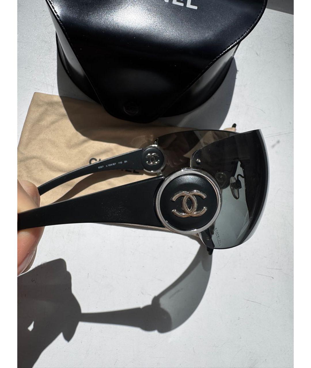 CHANEL Черные пластиковые солнцезащитные очки, фото 2