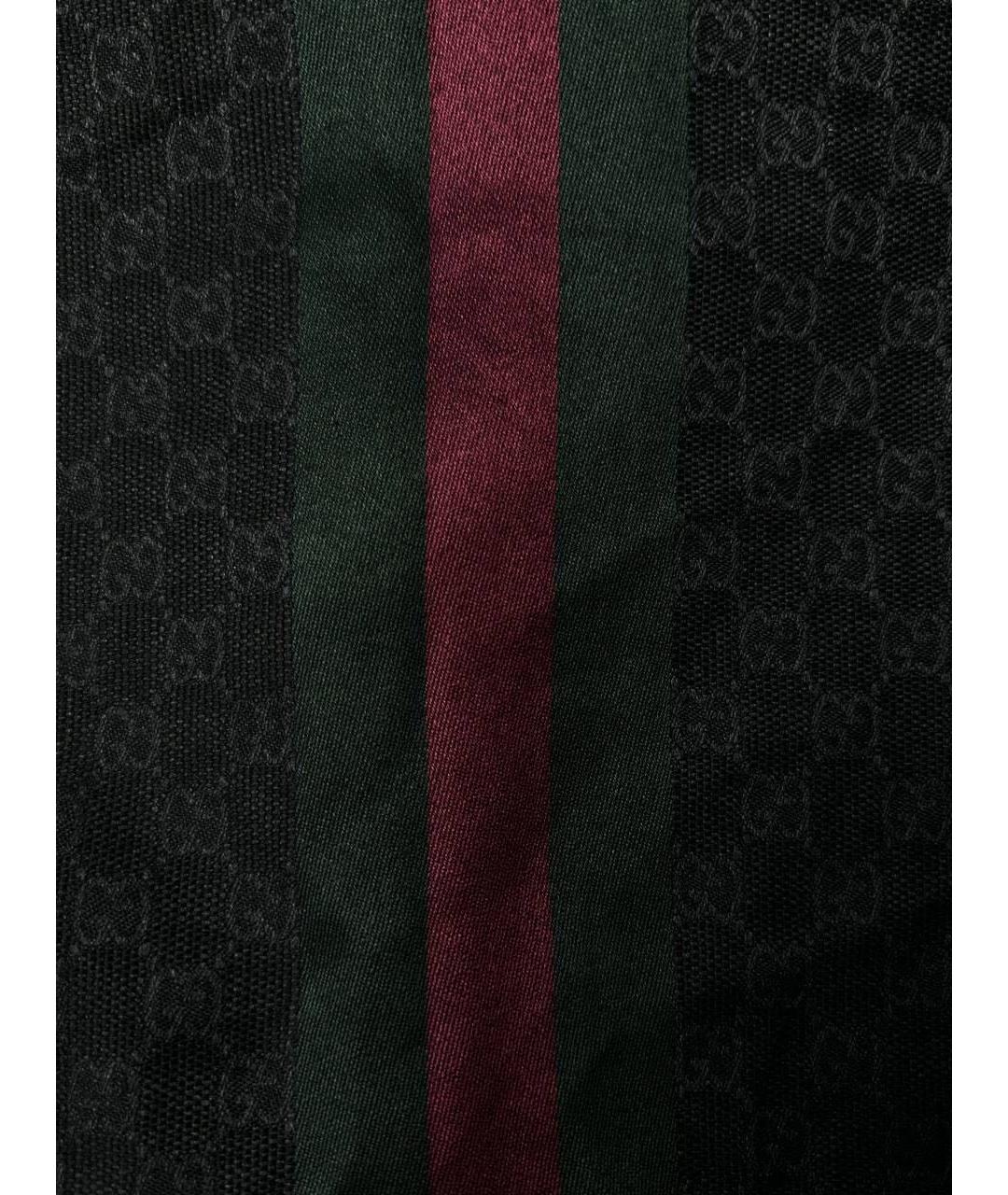 GUCCI Черный шерстяной шарф, фото 3