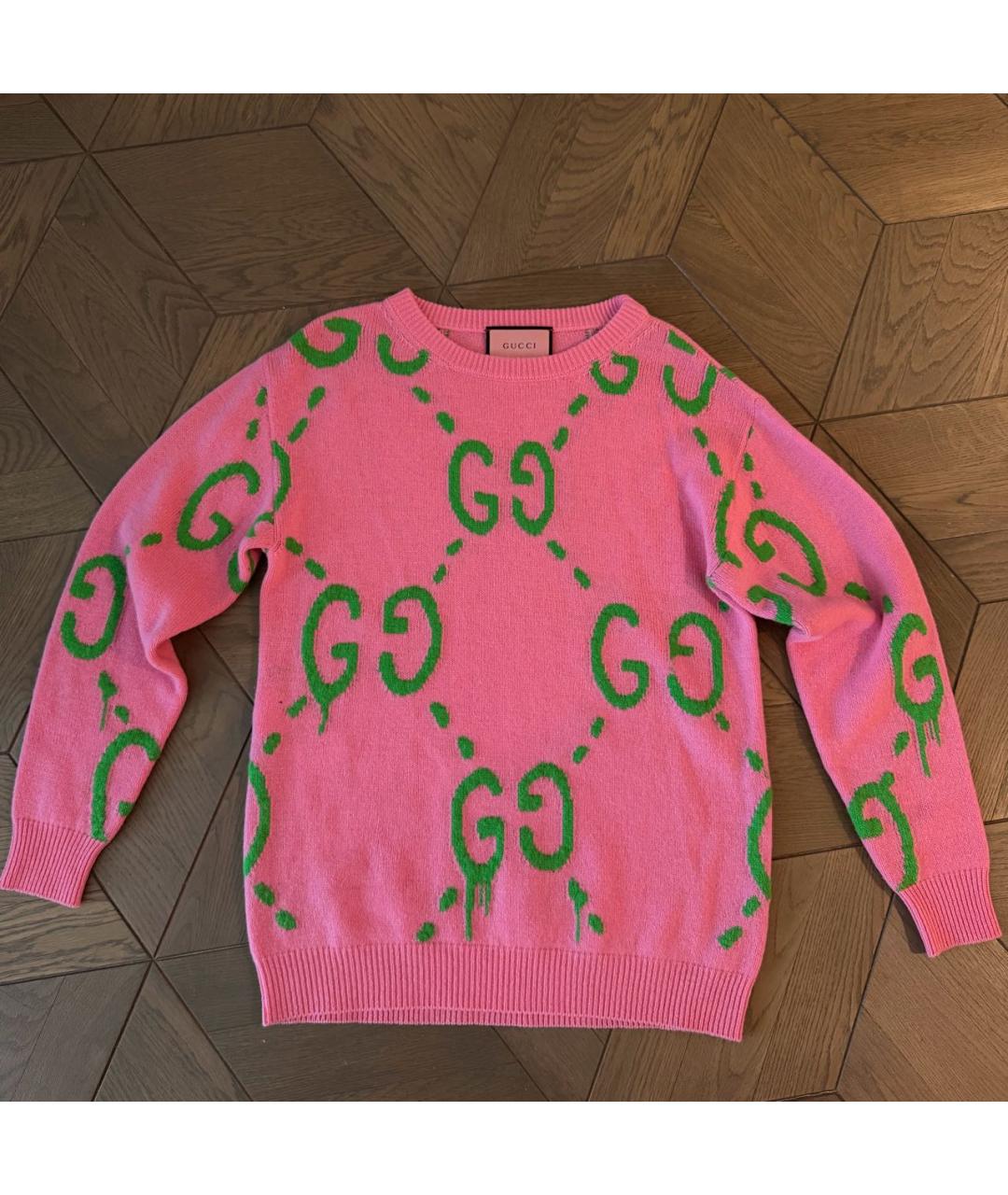 GUCCI Розовый шерстяной джемпер / свитер, фото 7