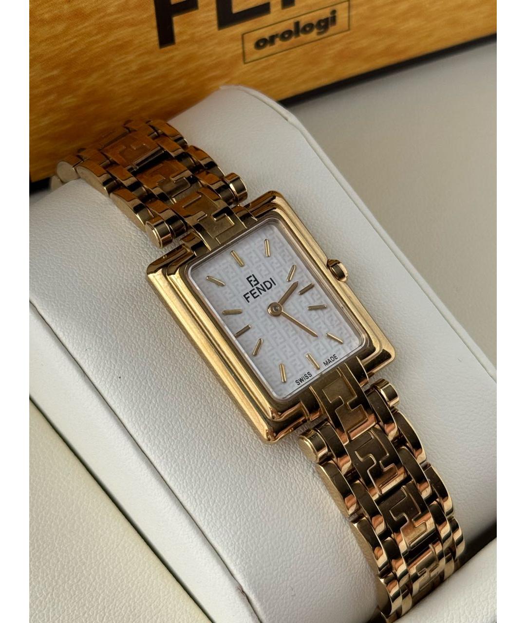 FENDI Золотые латунные часы, фото 5