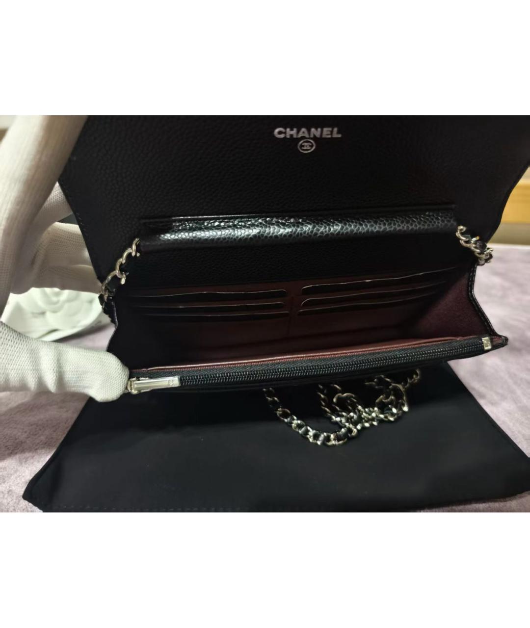 CHANEL Черная кожаная сумка через плечо, фото 4