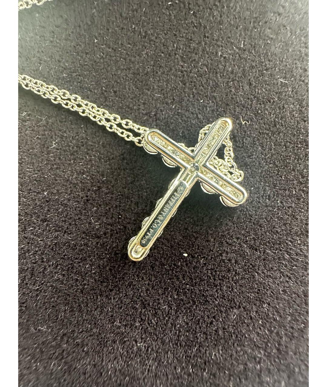 TIFFANY&CO Серебряная платиновая подвеска, фото 7
