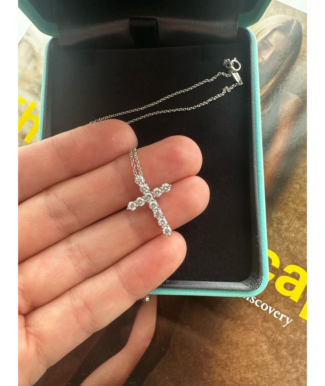 TIFFANY&CO Серебряная платиновая подвеска, фото 8