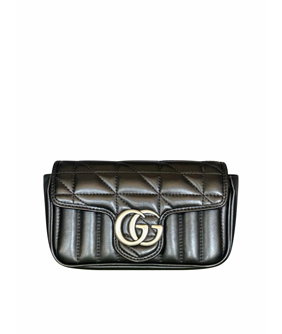 GUCCI Черная кожаная сумка через плечо, фото 1