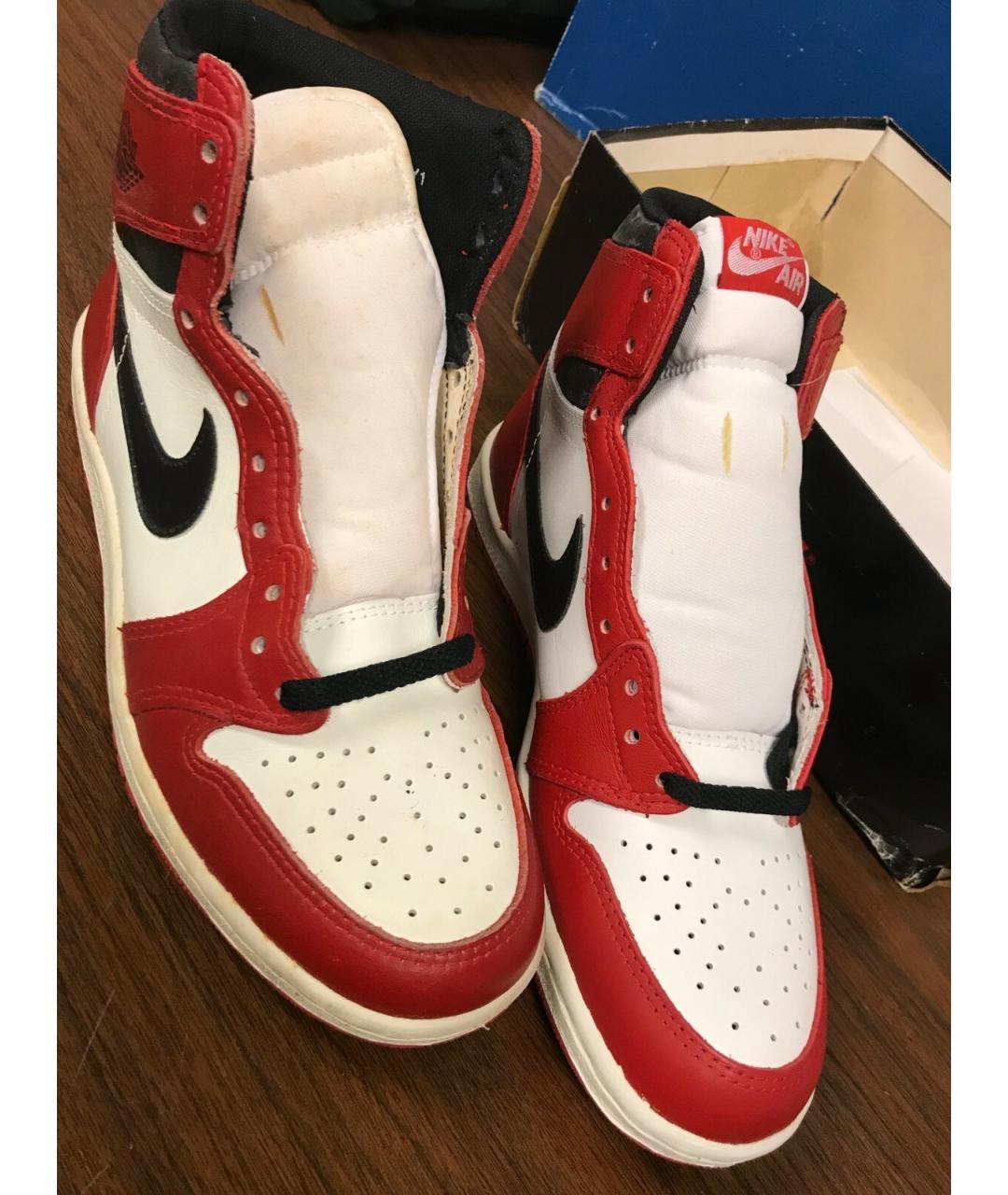 NIKE Красные кожаные кроссовки, фото 3