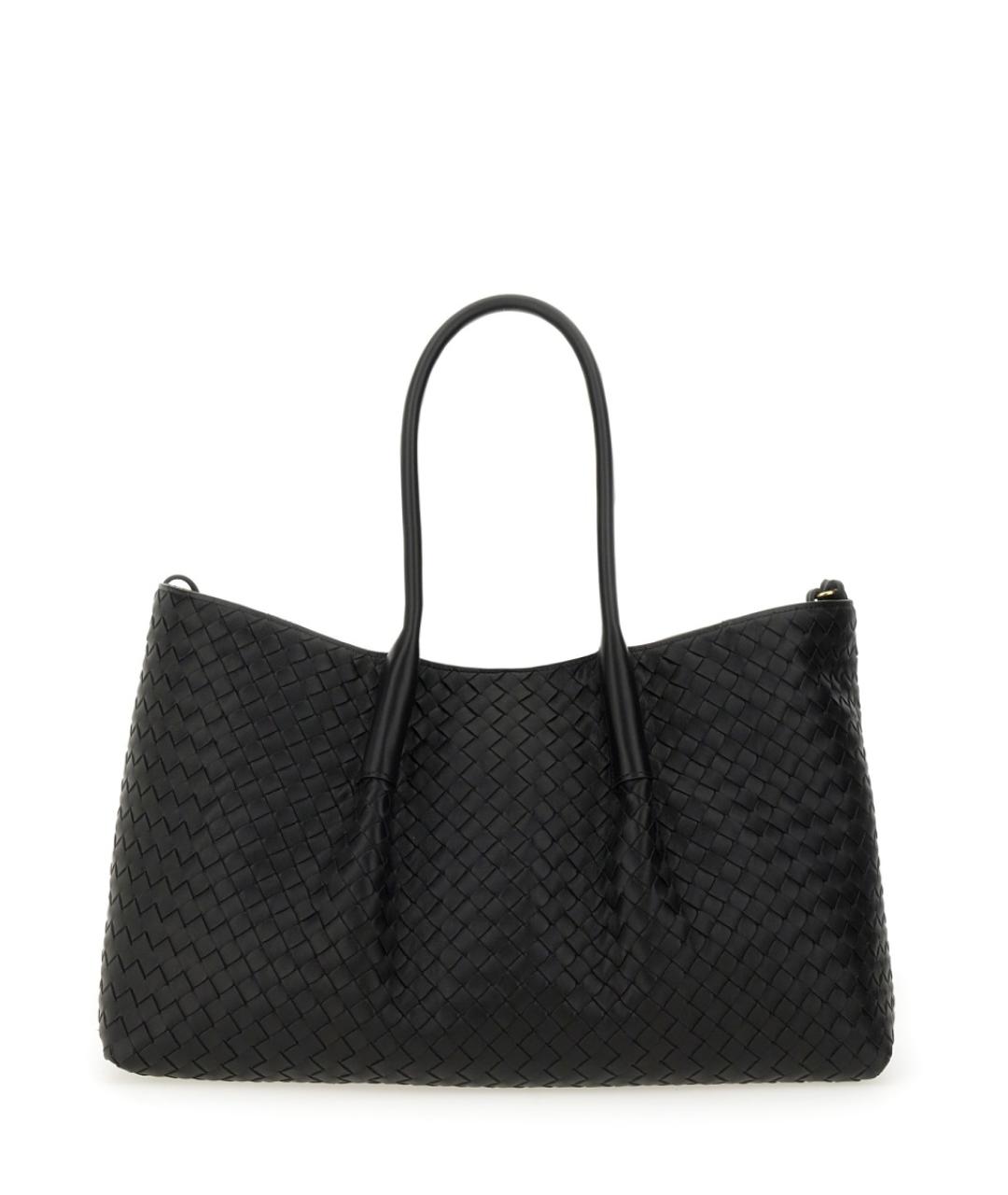 BOTTEGA VENETA Черная кожаная сумка тоут, фото 2