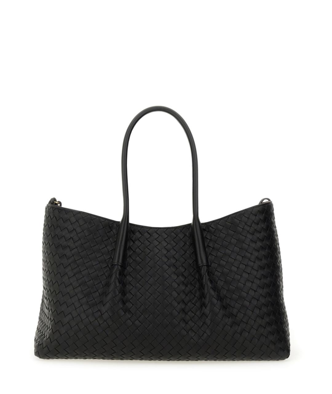 BOTTEGA VENETA Черная кожаная сумка тоут, фото 1
