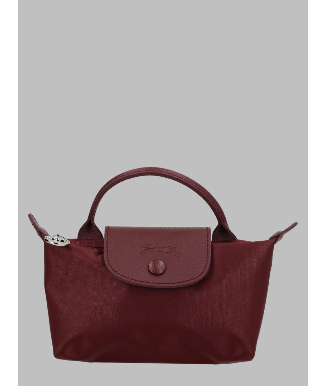 LONGCHAMP Бордовая синтетическая сумка тоут, фото 3