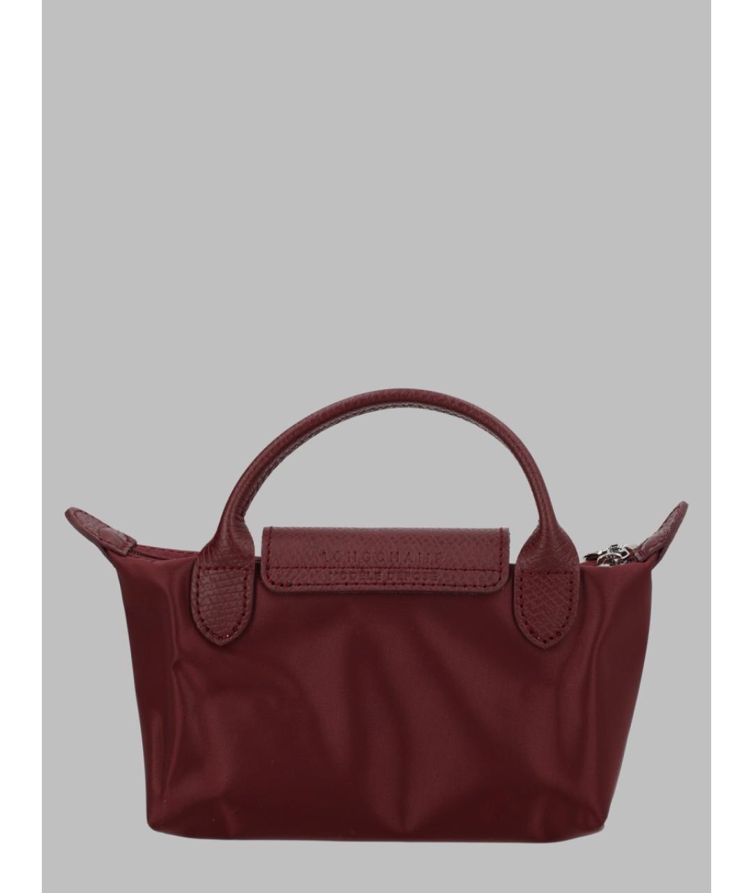 LONGCHAMP Бордовая синтетическая сумка тоут, фото 2