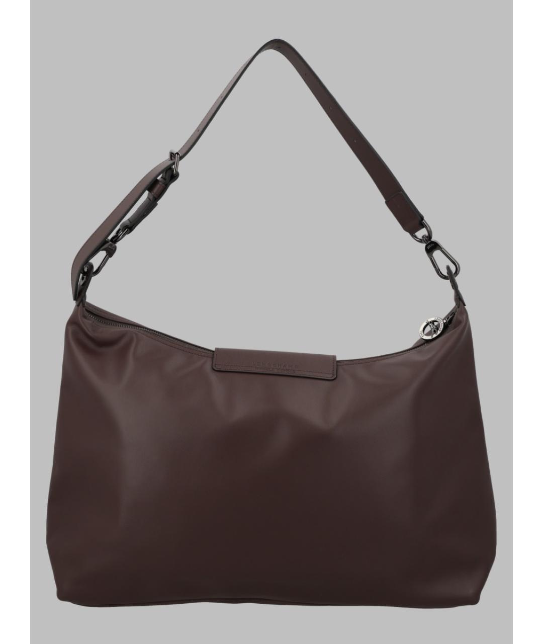 LONGCHAMP Коричневая кожаная сумка через плечо, фото 2