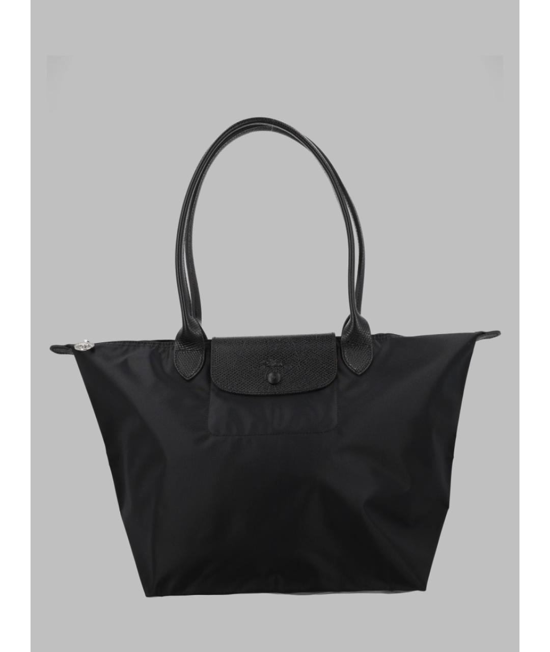 LONGCHAMP Черная синтетическая сумка тоут, фото 3