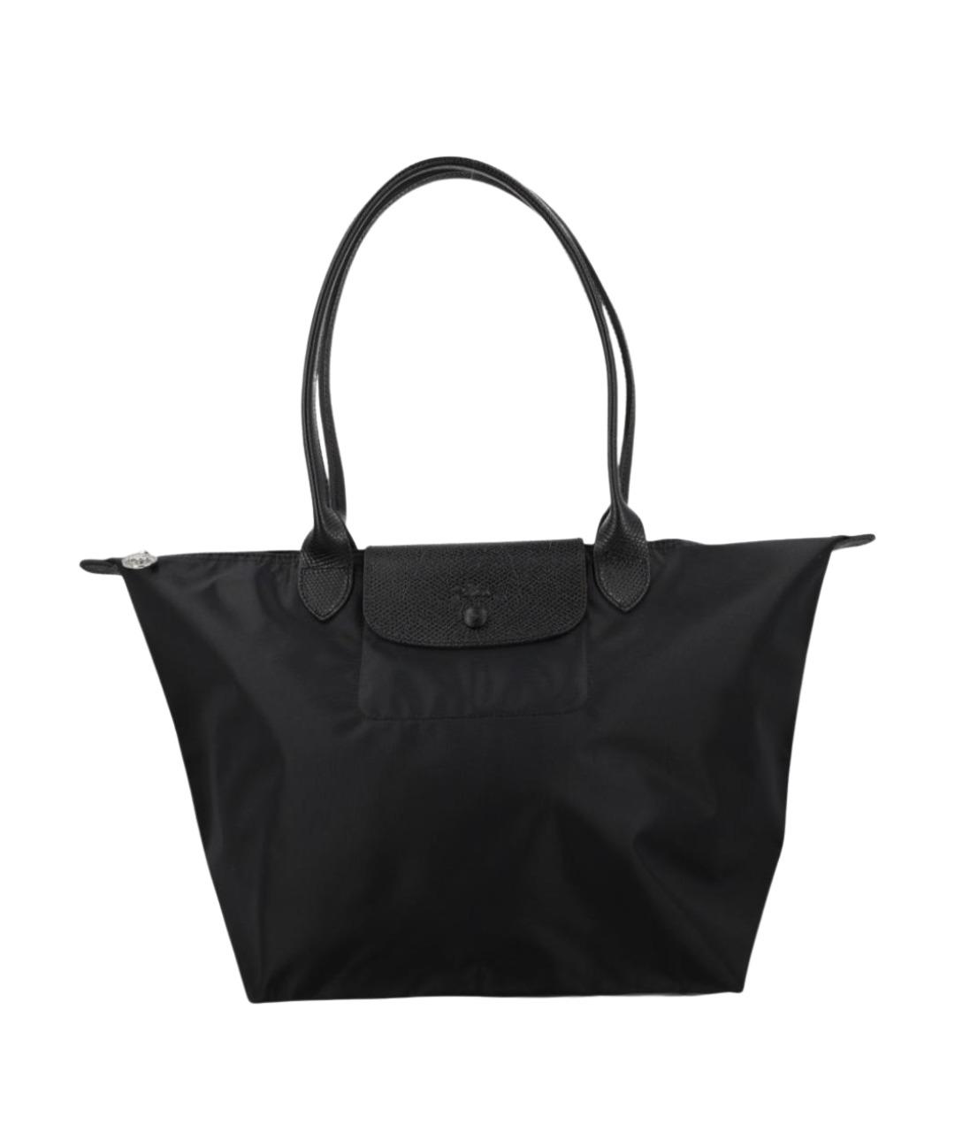 LONGCHAMP Черная синтетическая сумка тоут, фото 1