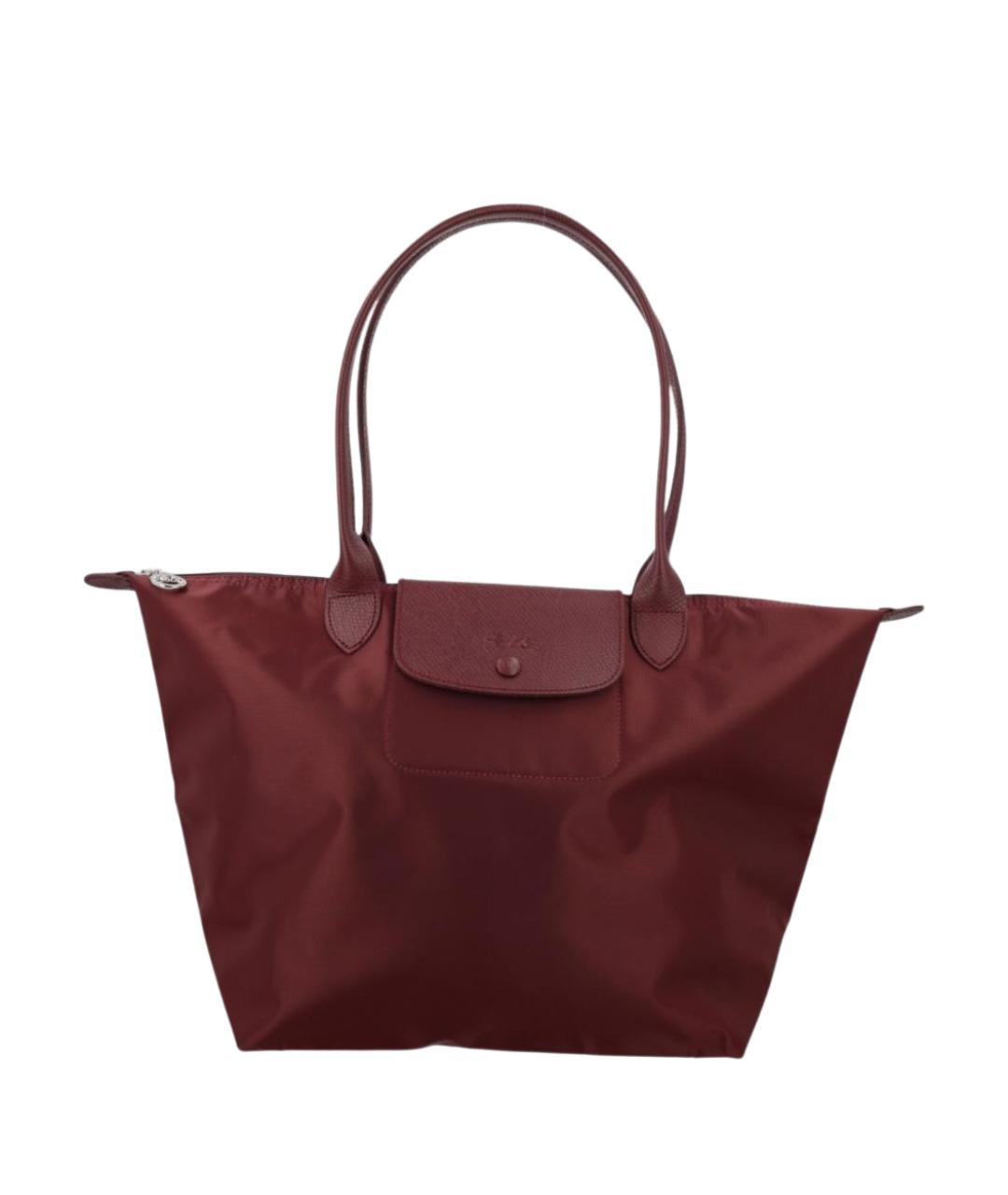 LONGCHAMP Бордовая синтетическая сумка тоут, фото 1