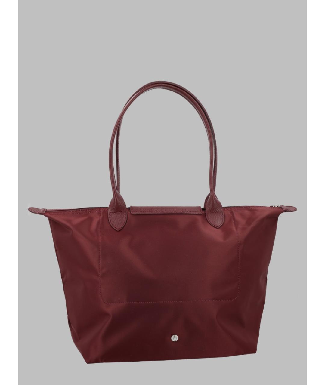 LONGCHAMP Бордовая синтетическая сумка тоут, фото 2