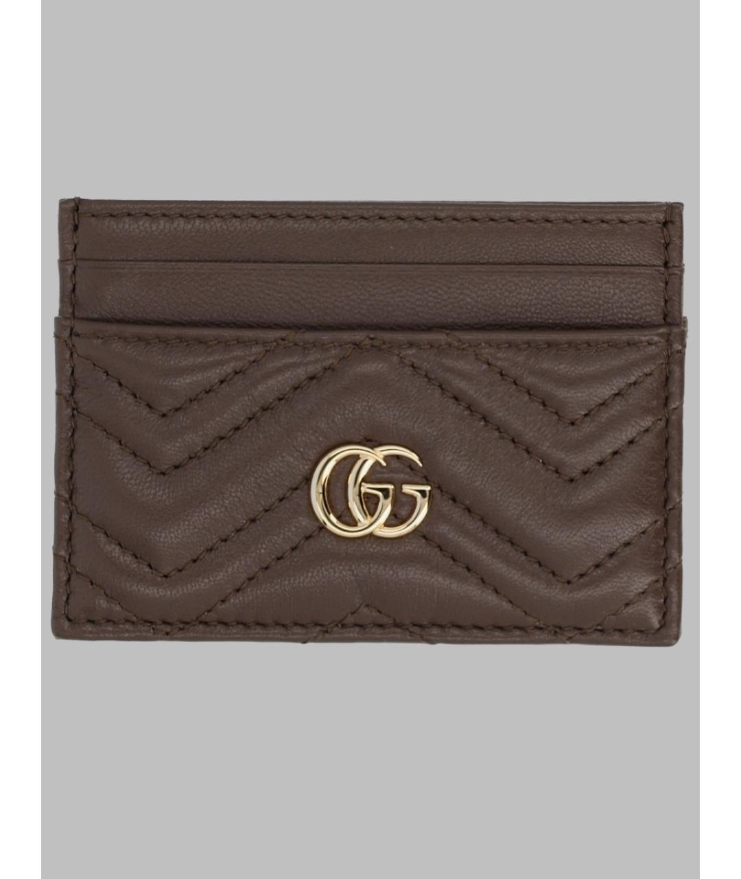 GUCCI Коричневый кожаный кардхолдер, фото 3