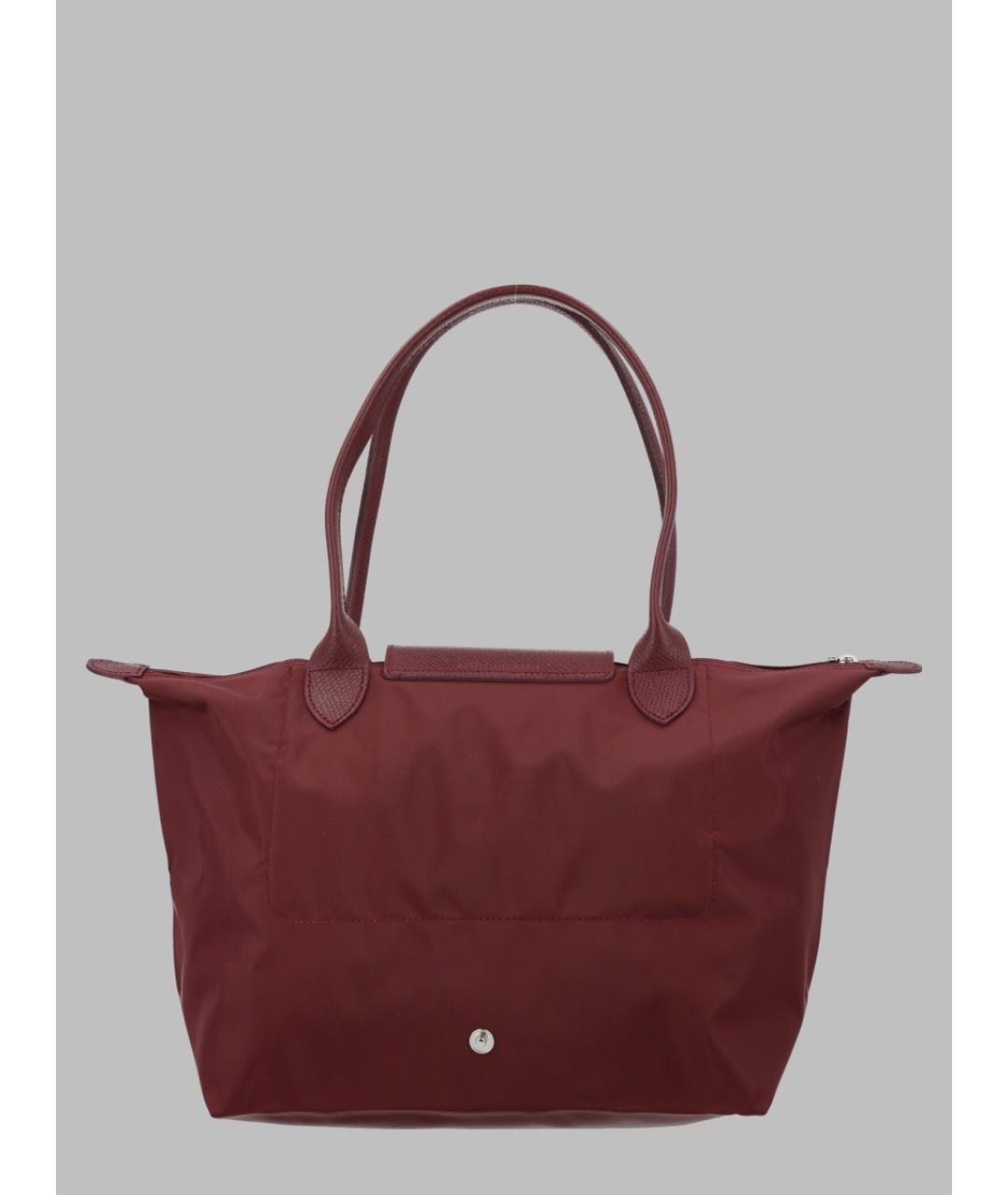 LONGCHAMP Бордовая синтетическая сумка через плечо, фото 2