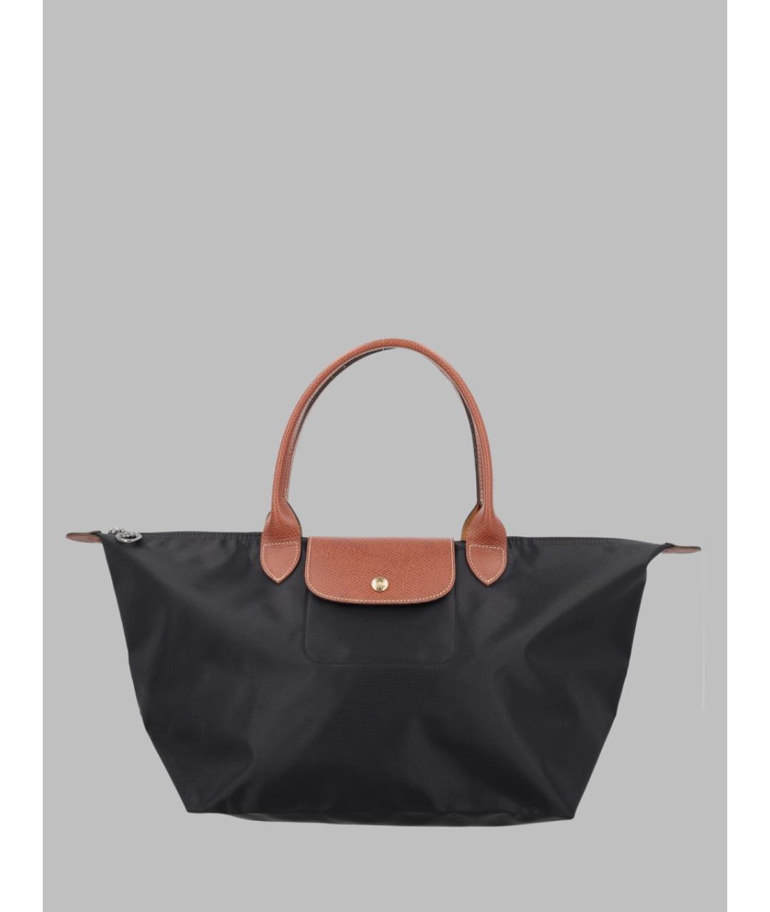 LONGCHAMP Черная синтетическая сумка тоут, фото 3