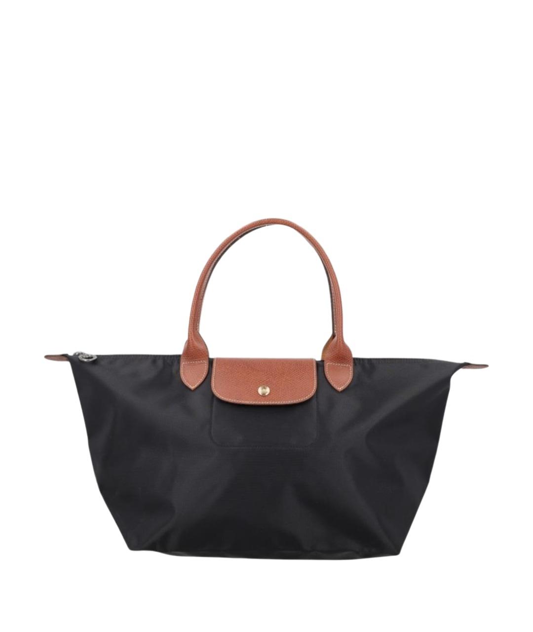 LONGCHAMP Черная синтетическая сумка тоут, фото 1
