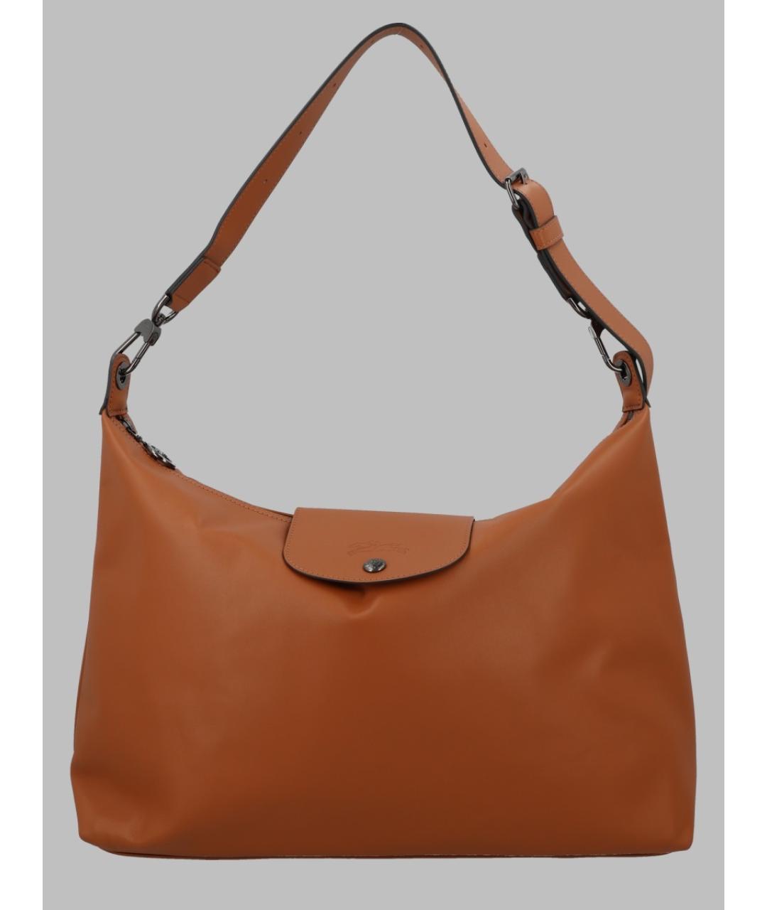 LONGCHAMP Бежевая кожаная сумка через плечо, фото 3