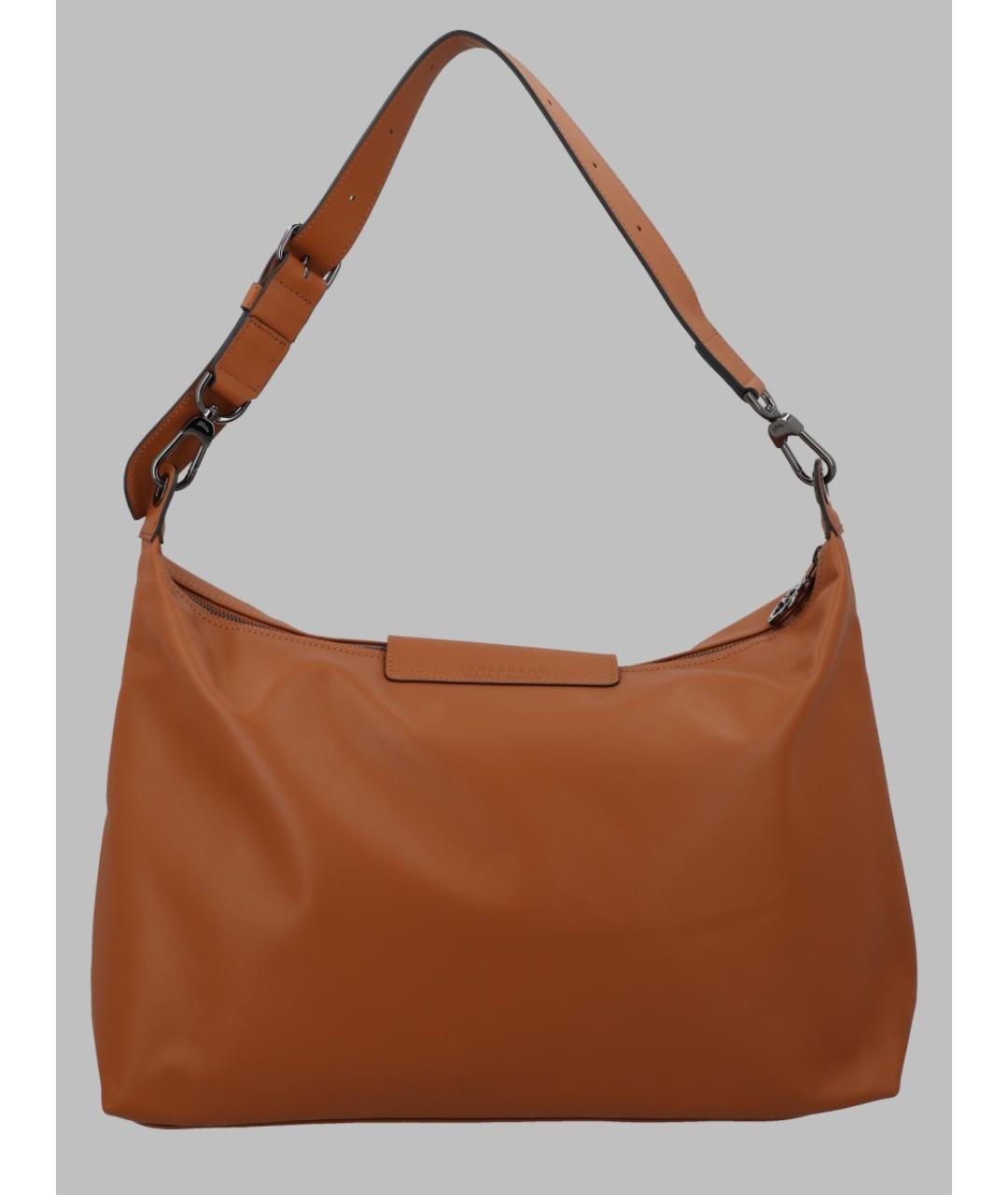 LONGCHAMP Бежевая кожаная сумка через плечо, фото 2
