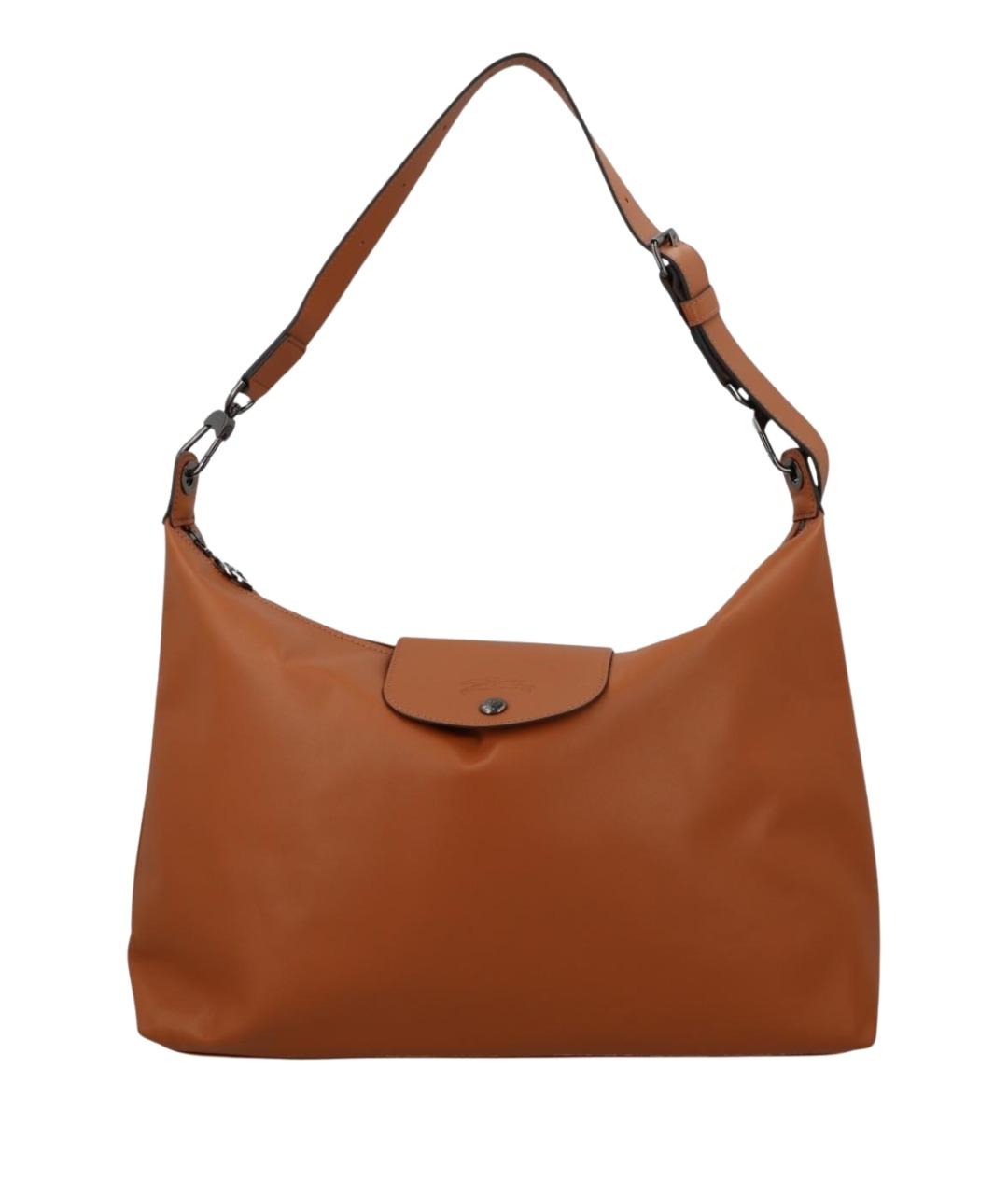 LONGCHAMP Бежевая кожаная сумка через плечо, фото 1