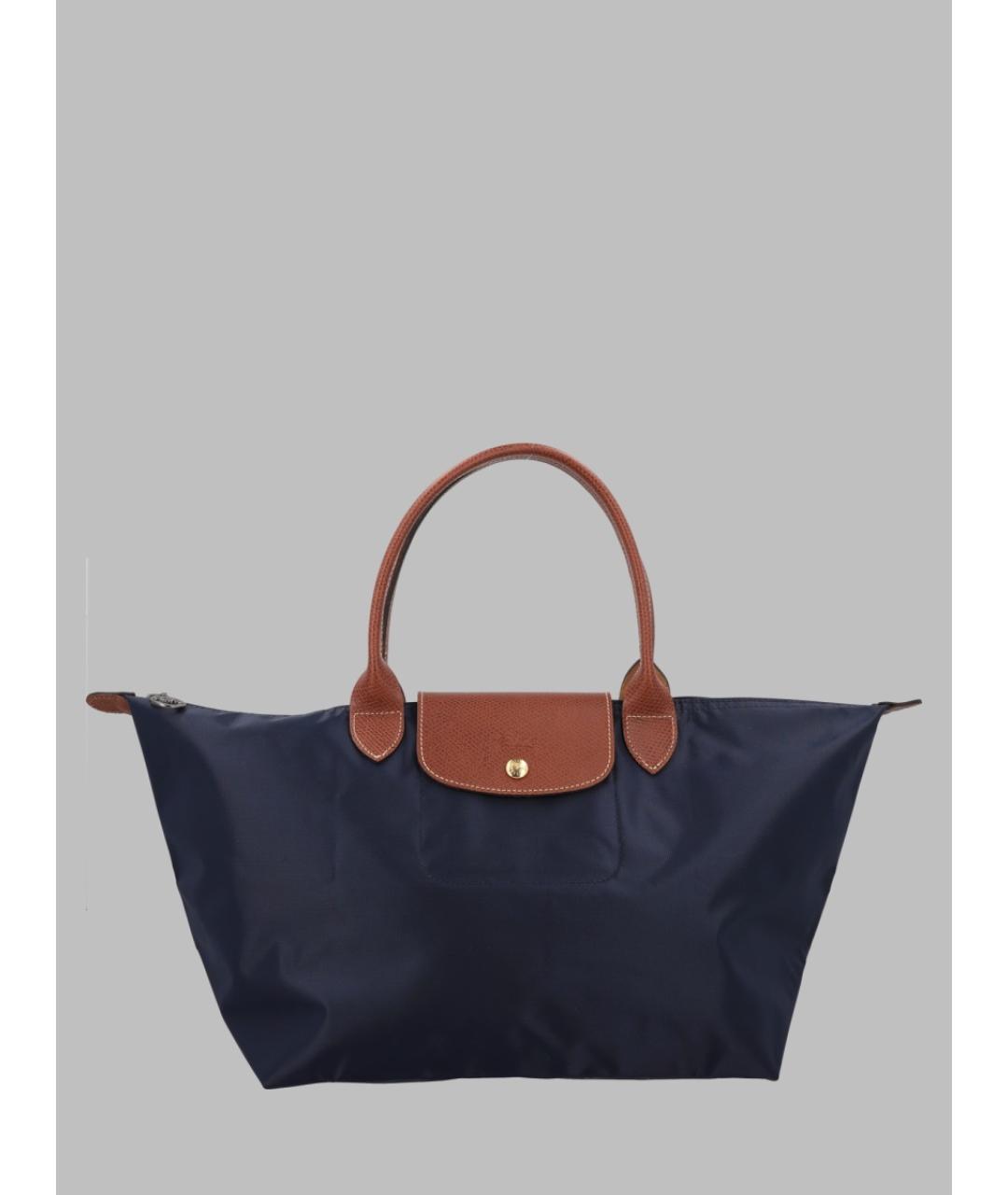 LONGCHAMP Синяя синтетическая сумка тоут, фото 3