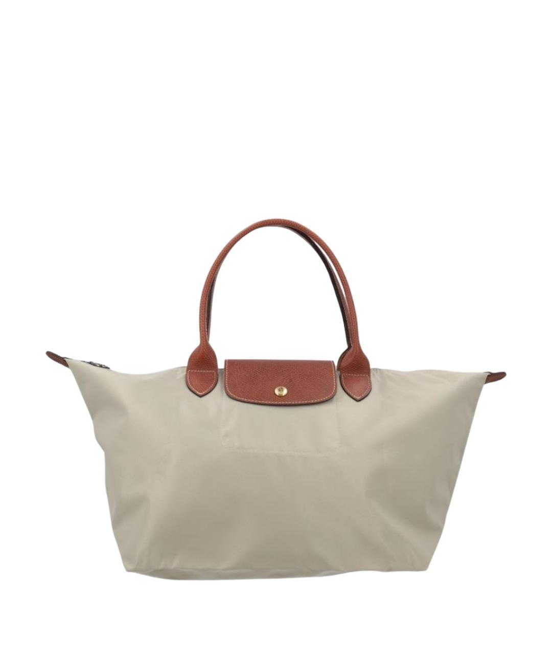 LONGCHAMP Бежевая синтетическая сумка тоут, фото 1