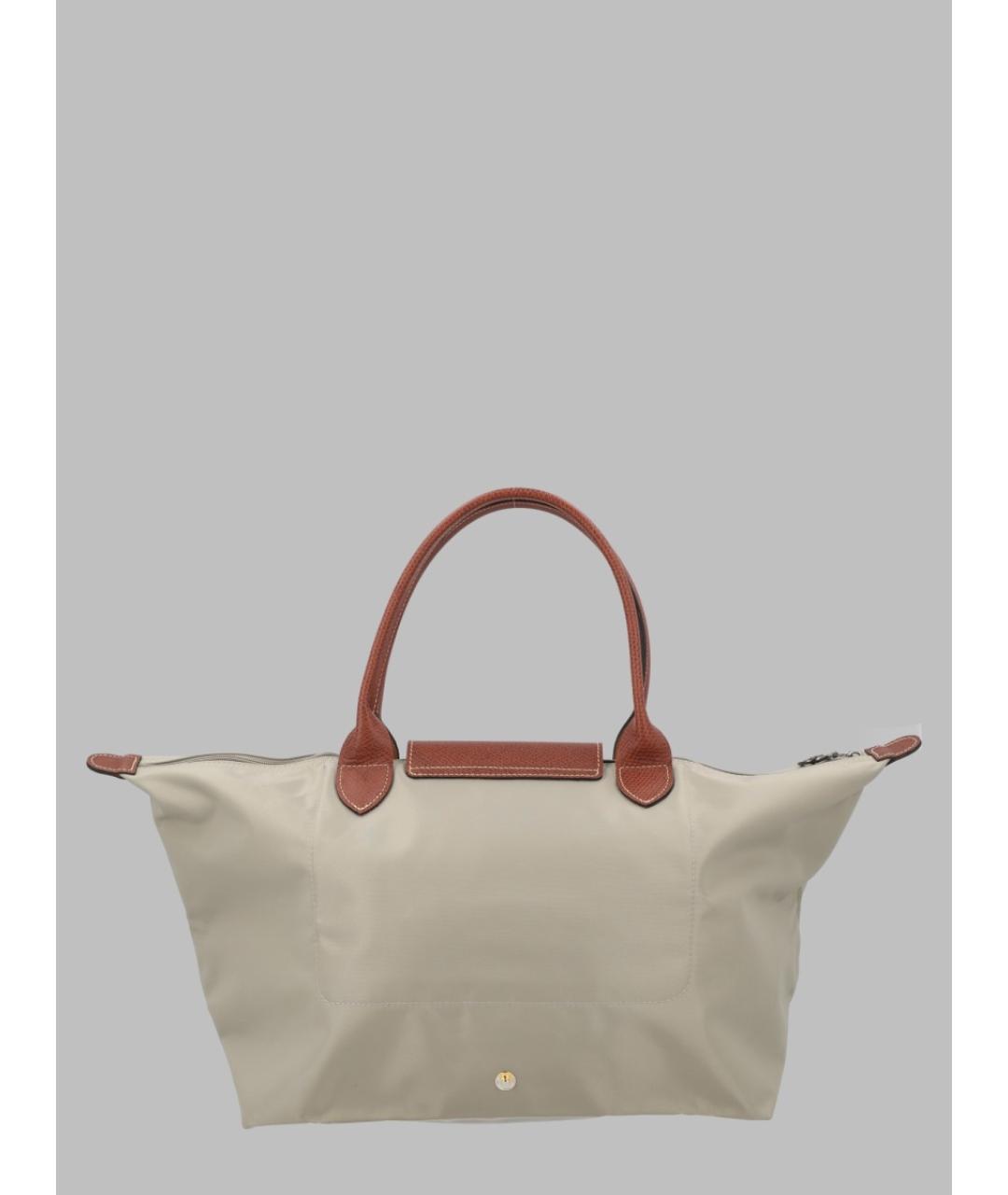 LONGCHAMP Бежевая синтетическая сумка тоут, фото 2