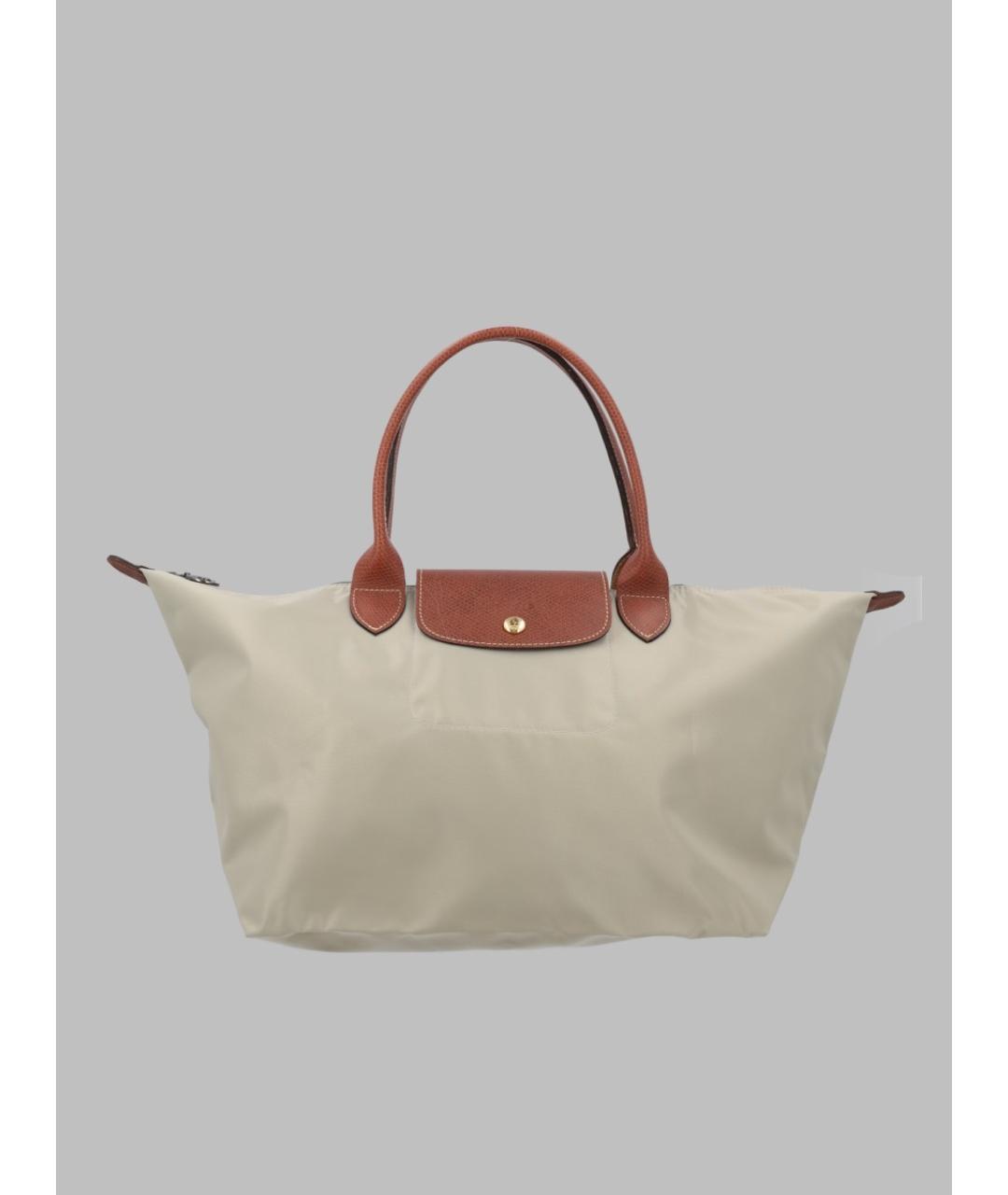 LONGCHAMP Бежевая синтетическая сумка тоут, фото 3