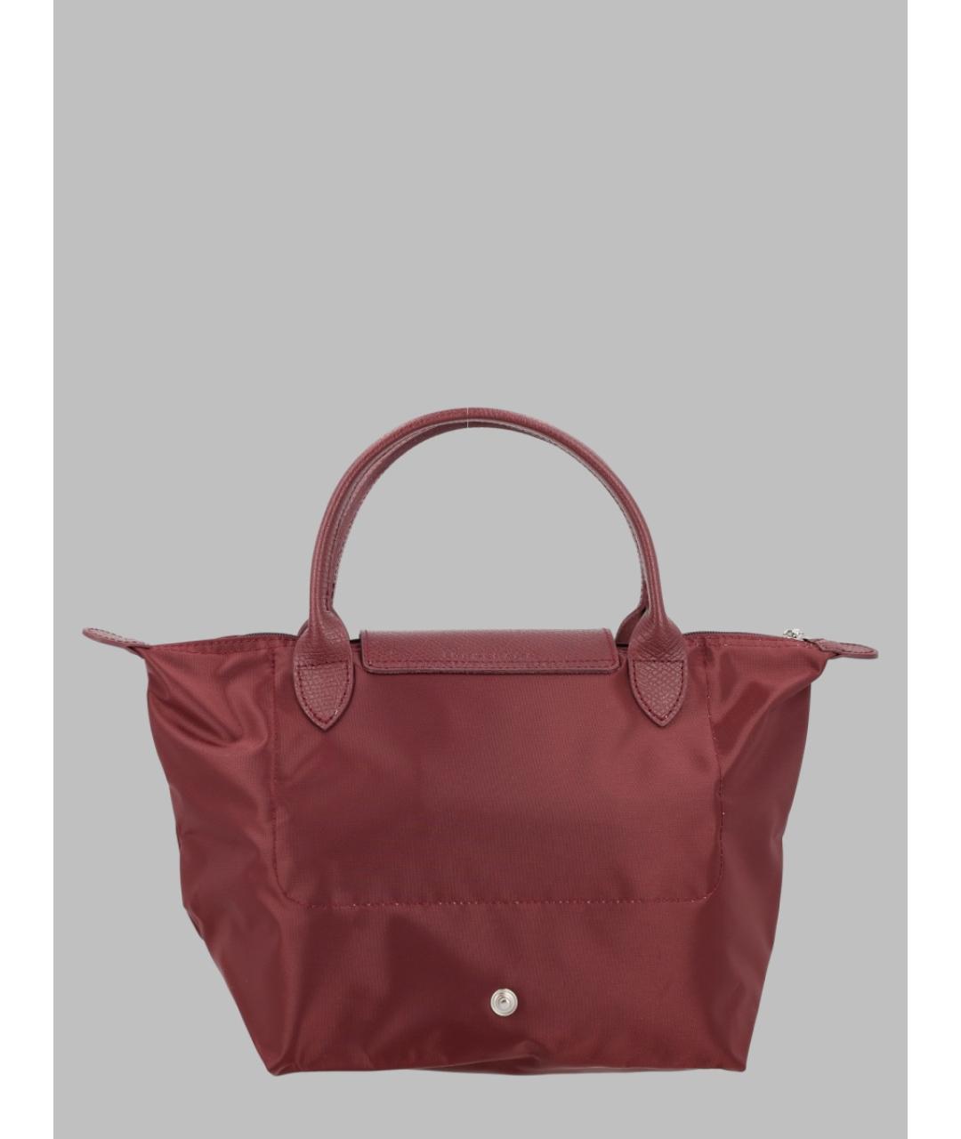 LONGCHAMP Бордовая синтетическая сумка тоут, фото 2