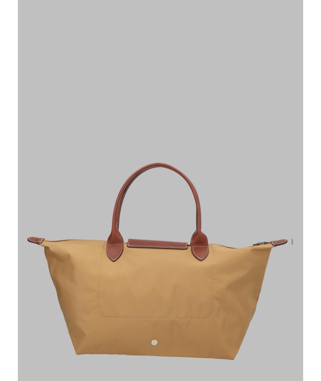 LONGCHAMP Бежевая синтетическая сумка тоут, фото 2