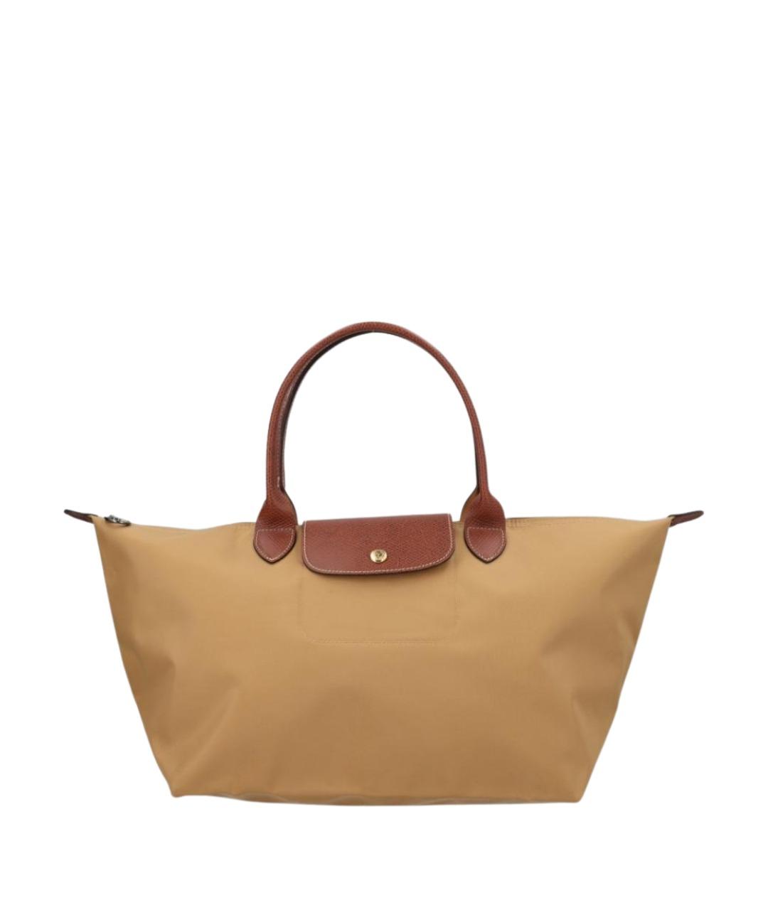 LONGCHAMP Бежевая синтетическая сумка тоут, фото 1