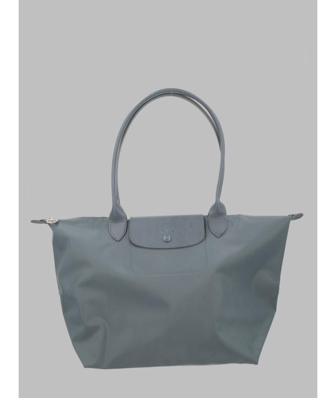LONGCHAMP Голубая синтетическая сумка тоут, фото 3