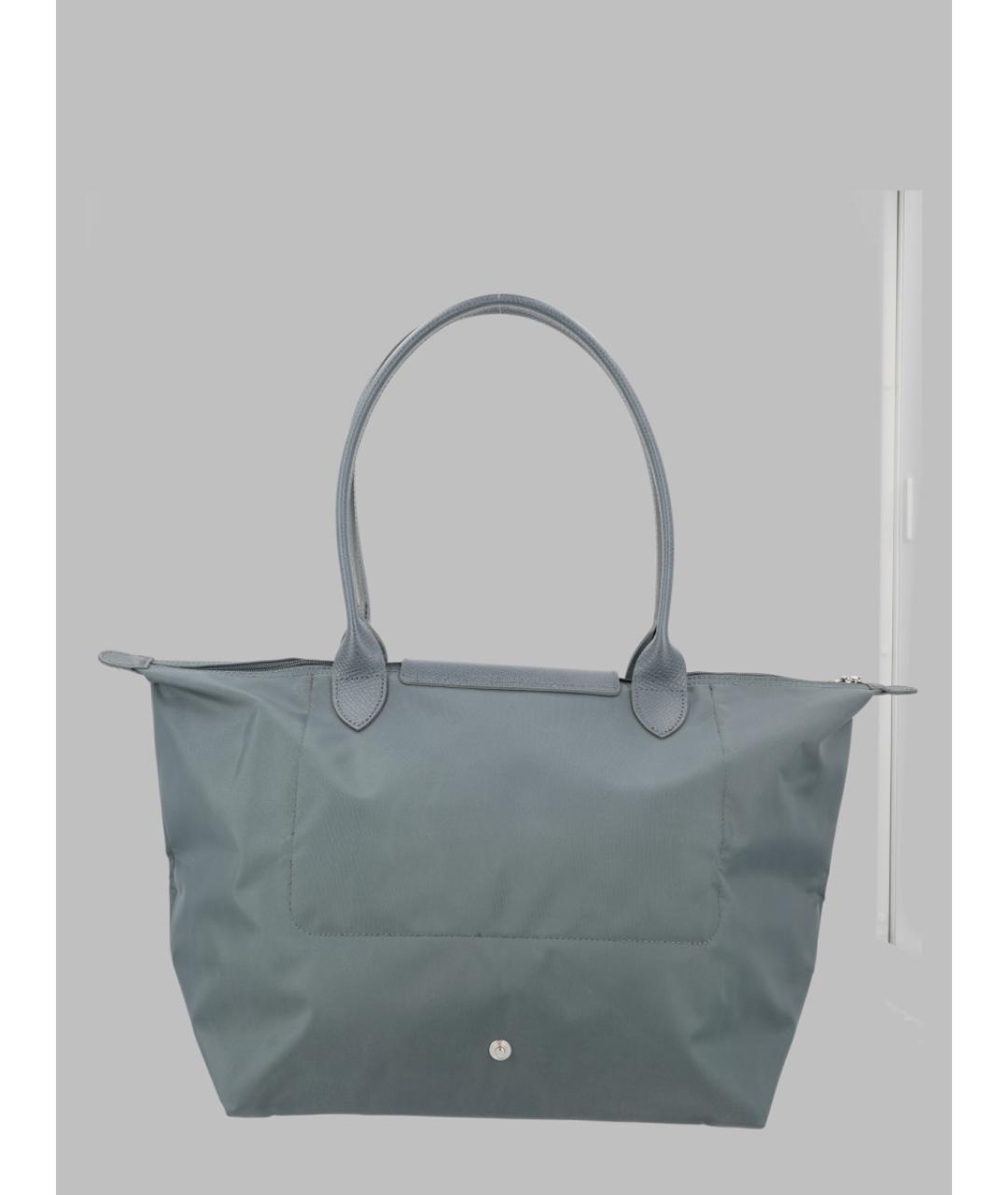 LONGCHAMP Голубая синтетическая сумка тоут, фото 2