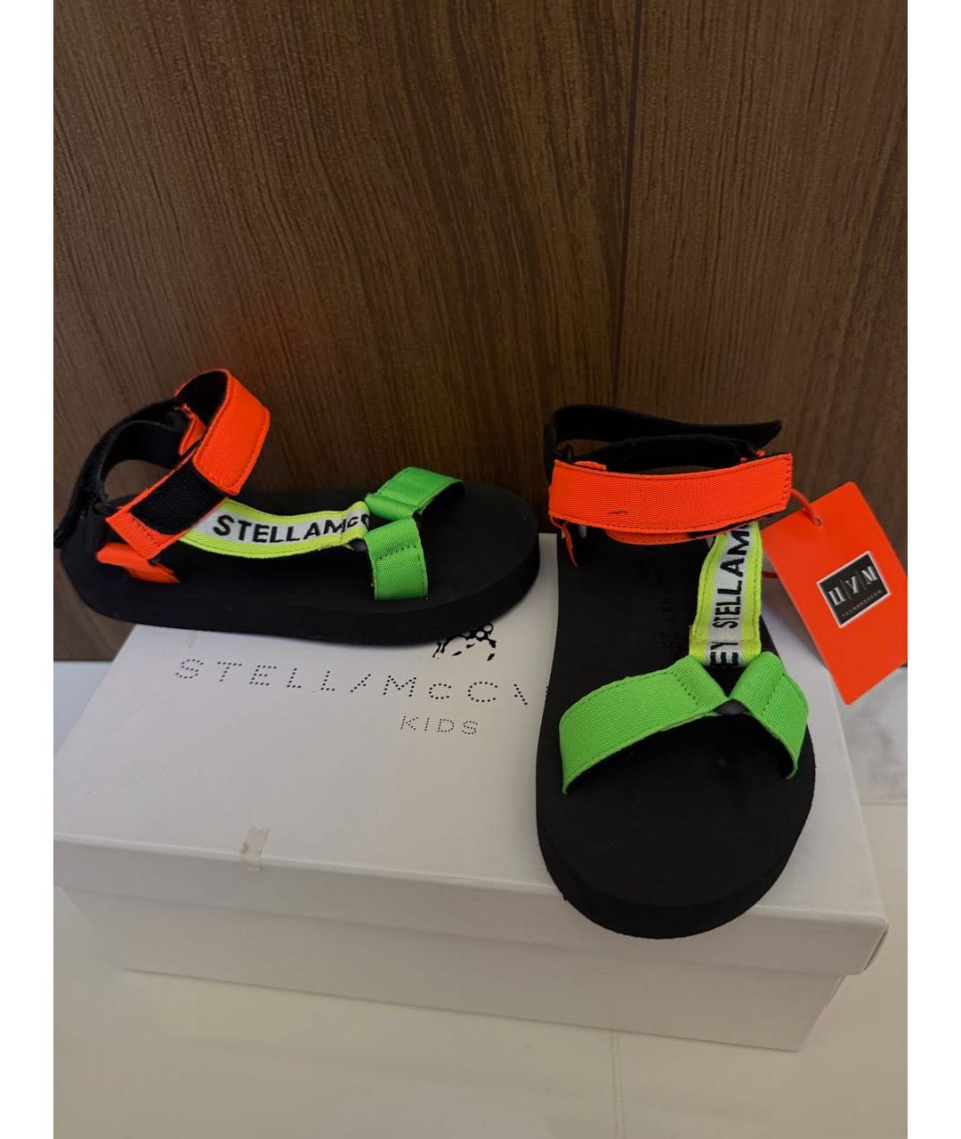 STELLA MCCARTNEY KIDS Оранжевые неопреновые сандалии и шлепанцы, фото 8
