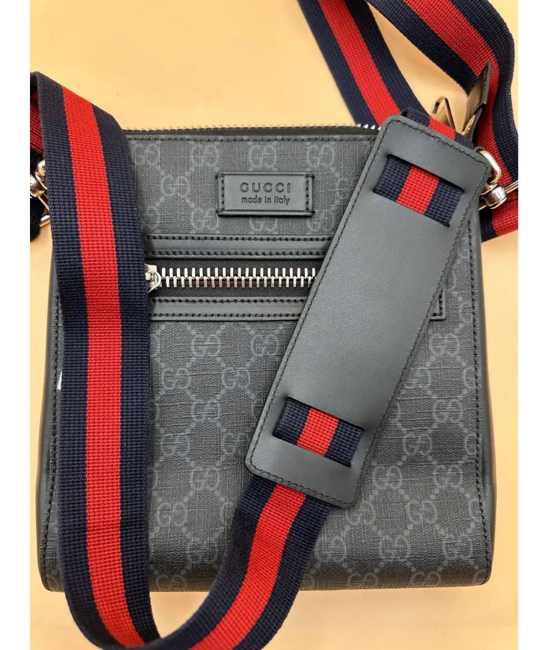 GUCCI Антрацитовая сумка на плечо, фото 6