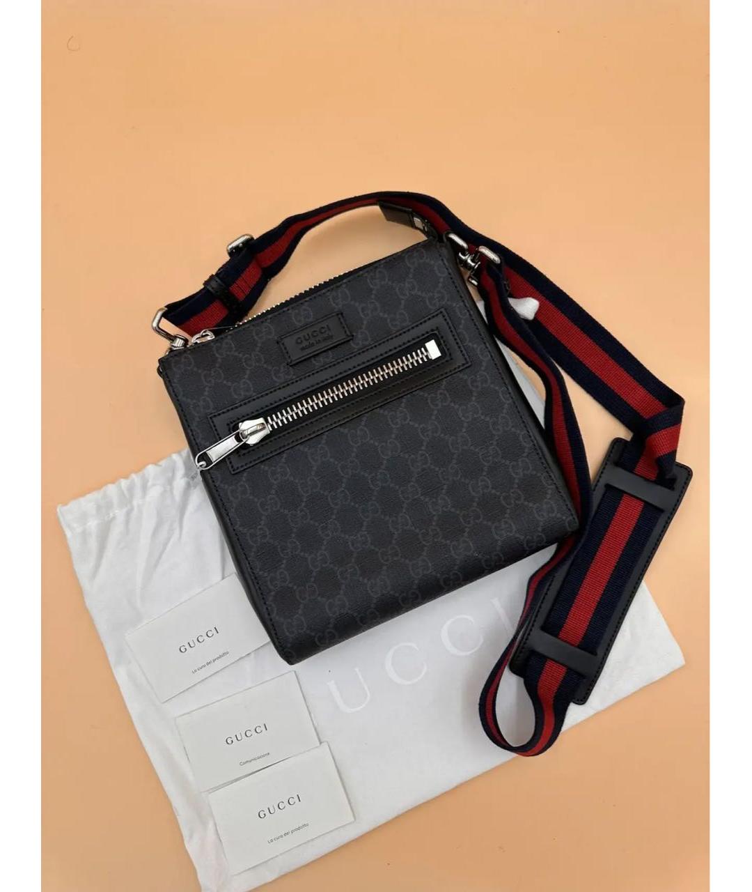 GUCCI Антрацитовая сумка на плечо, фото 2