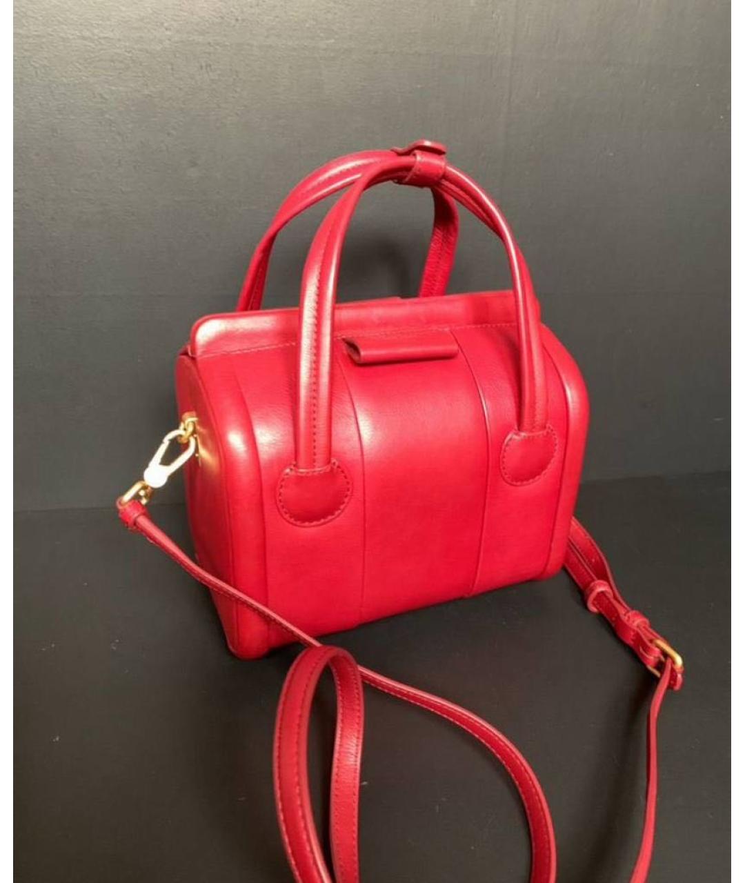 MARC JACOBS Бордовая кожаная сумка с короткими ручками, фото 2