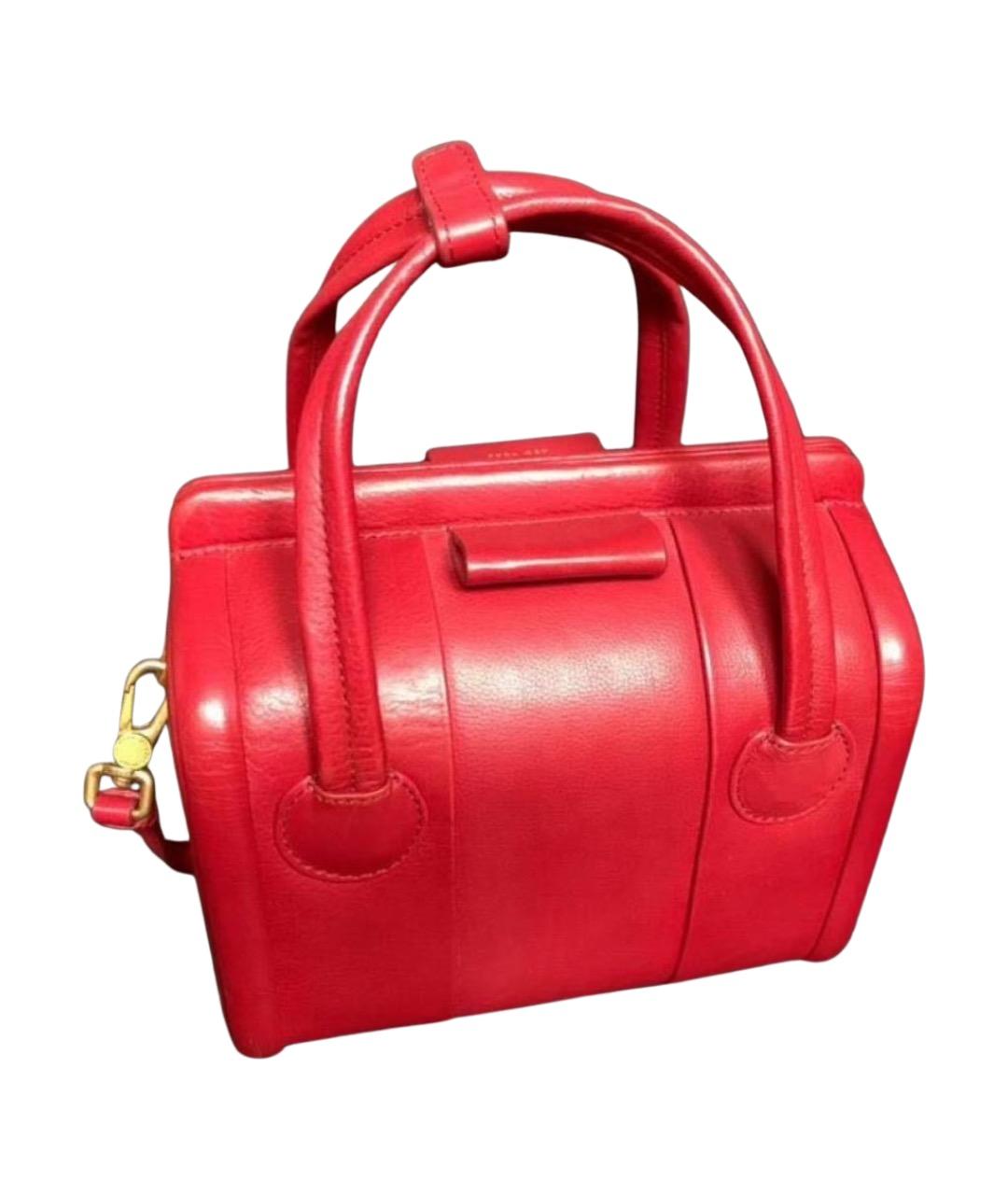 MARC JACOBS Бордовая кожаная сумка с короткими ручками, фото 1