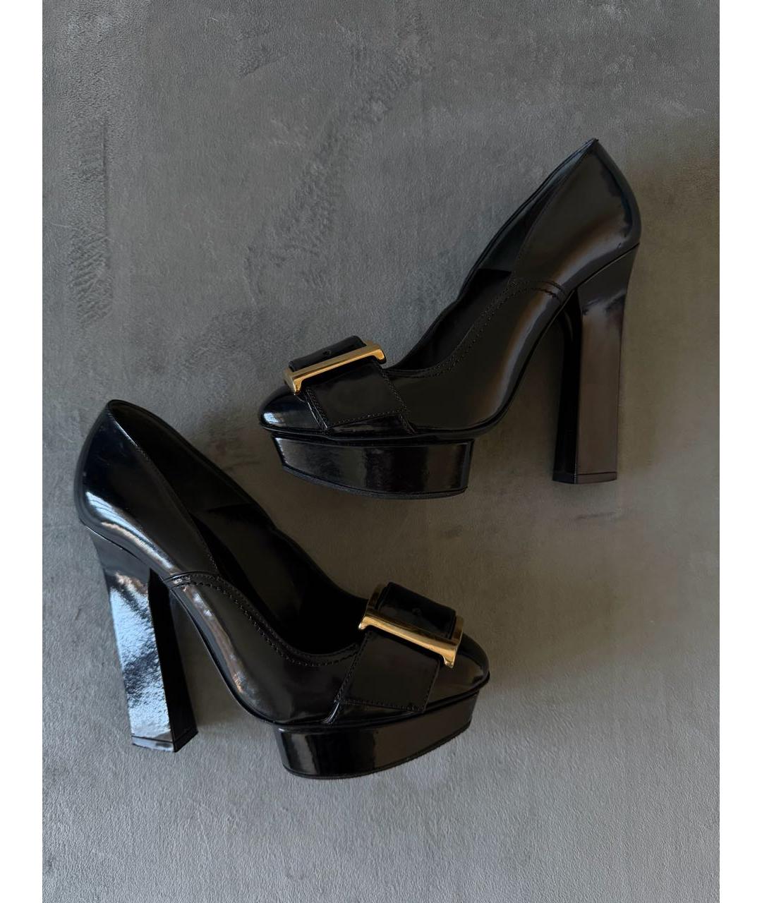 ALEXANDER MCQUEEN Черные кожаные туфли, фото 3