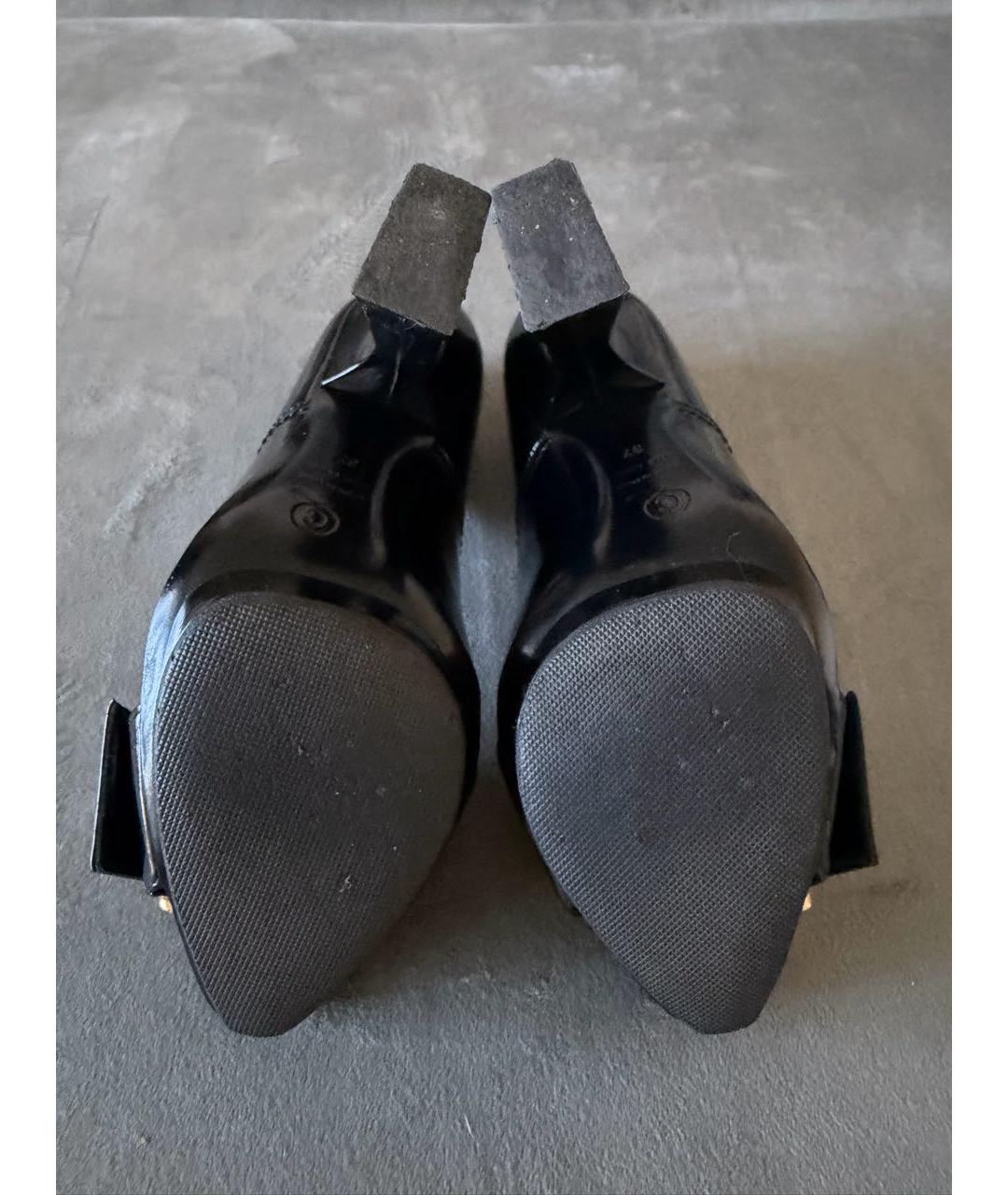 ALEXANDER MCQUEEN Черные кожаные туфли, фото 6