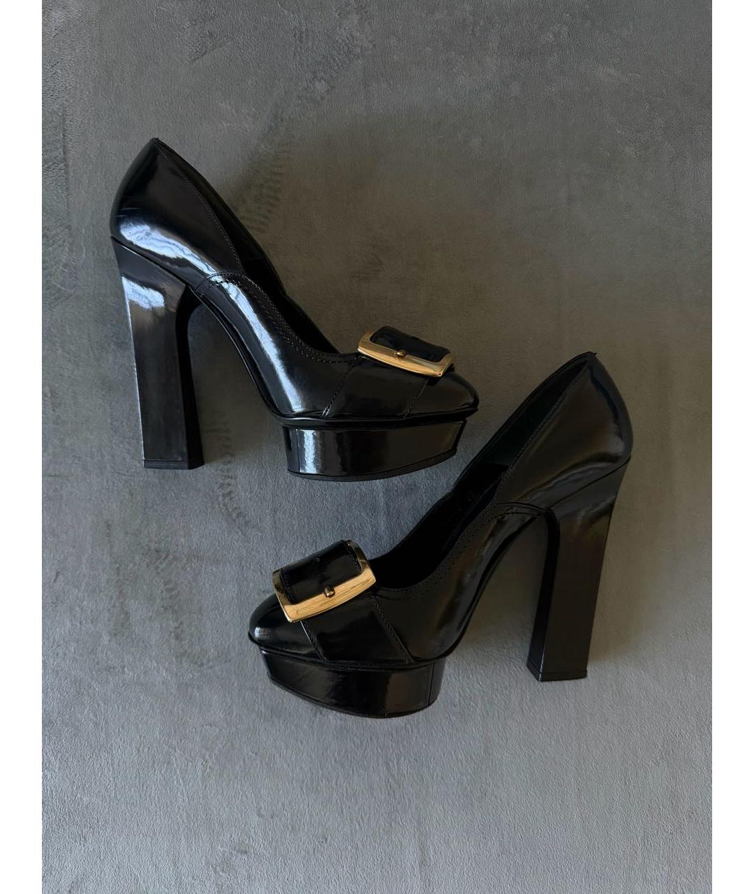 ALEXANDER MCQUEEN Черные кожаные туфли, фото 5