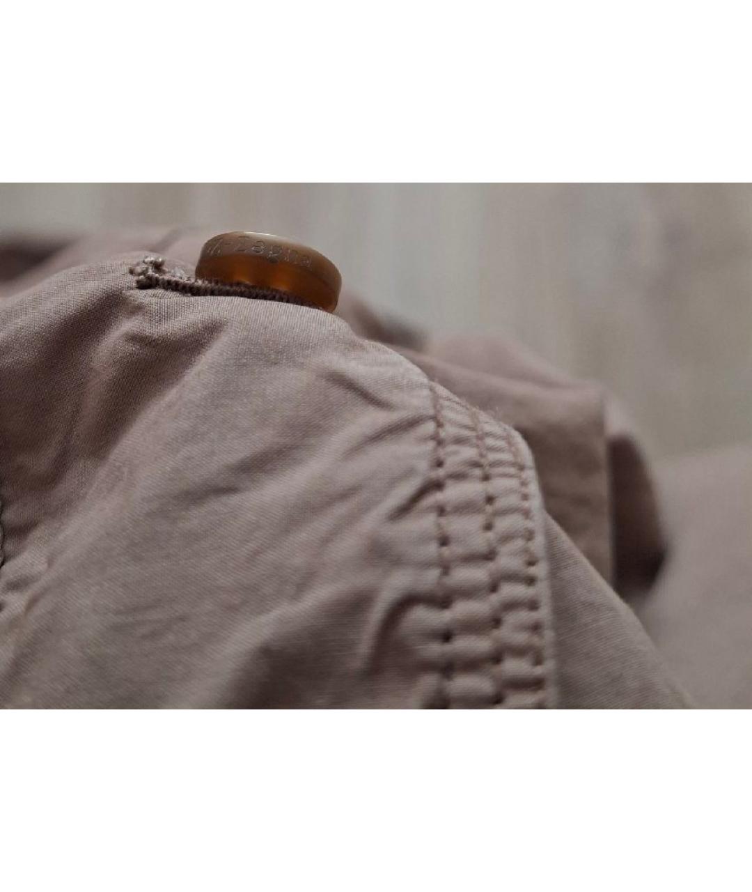 ZEGNA Бордовая хлопковая кэжуал рубашка, фото 7
