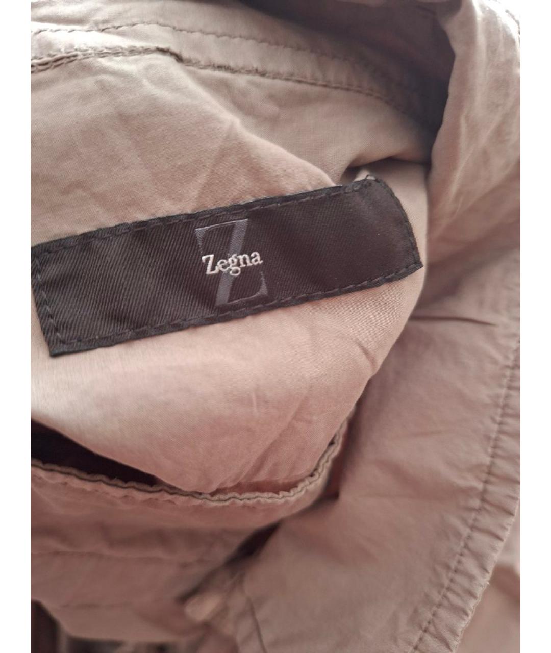 ZEGNA Бордовая хлопковая кэжуал рубашка, фото 2