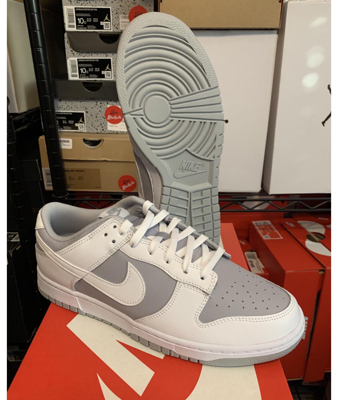 NIKE Серые кожаные кроссовки, фото 2